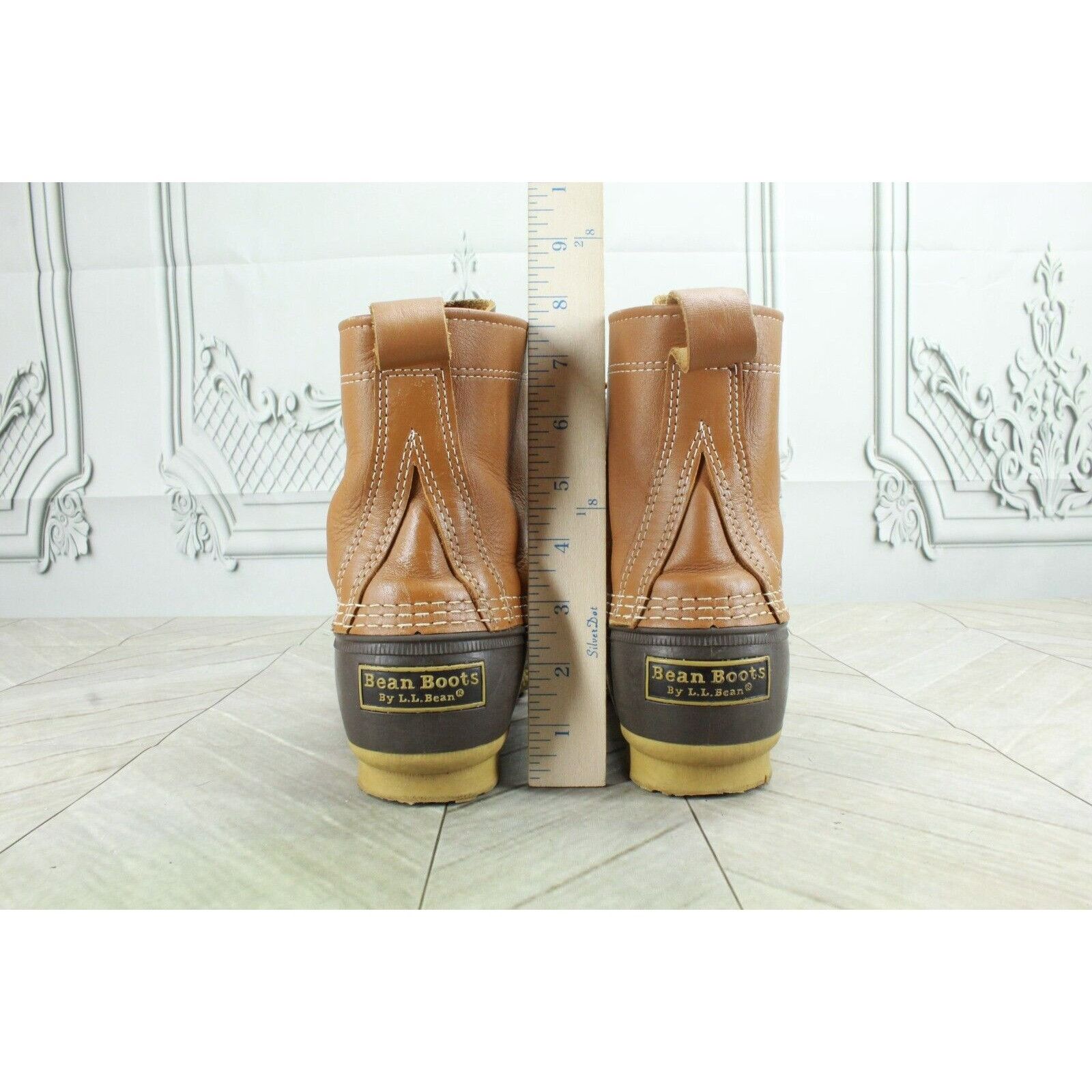 Leather LL Bean Womens Leather 8-Inch Thinsulate Duck Boots Size US 7 / IT 37 - 4 Thumbnail