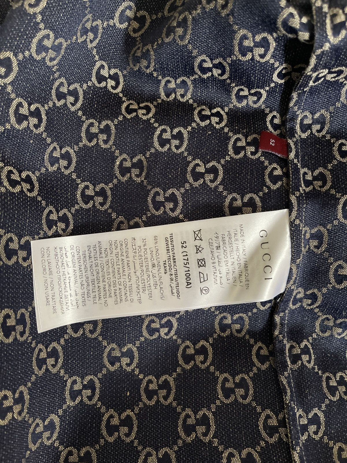 Gucci GG LINEN BLEND CANVAS SHIRT Size US XL / EU 56 / 4 - 7 Thumbnail