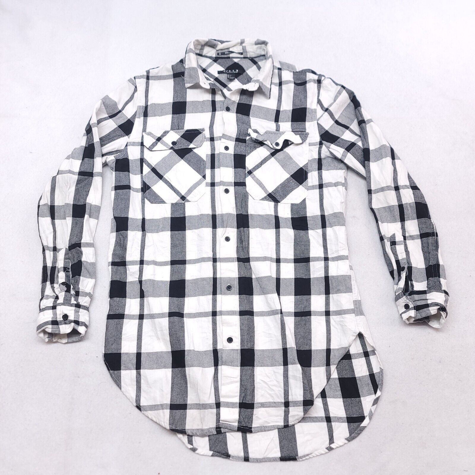 21 Men 21 Men Madras Flannel Button Up Shirt Men Size L White Black Size US L / EU 52-54 / 3 - 2 Thumbnail