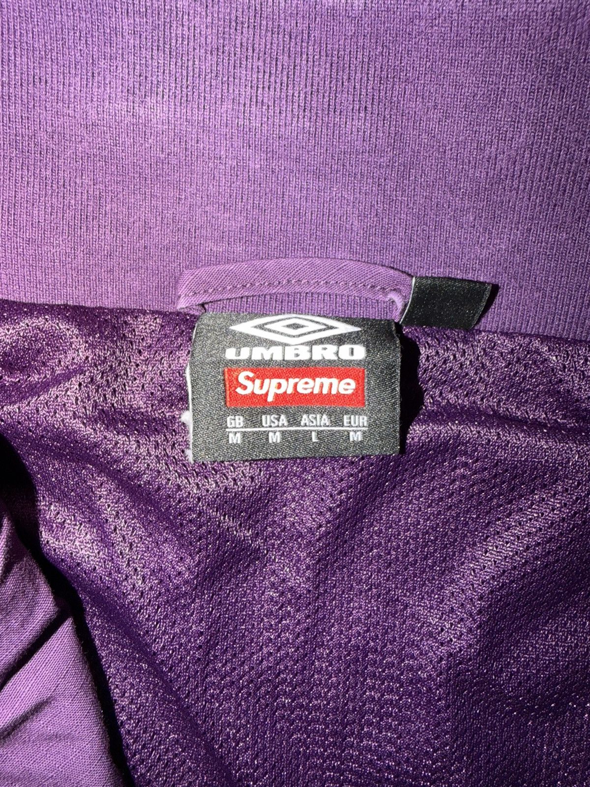 Supreme × Umbro Supreme Umbro Cotton Ripstop Track Jacket (SS26) plum medium Size US M / EU 48-50 / 2 - 5 Thumbnail
