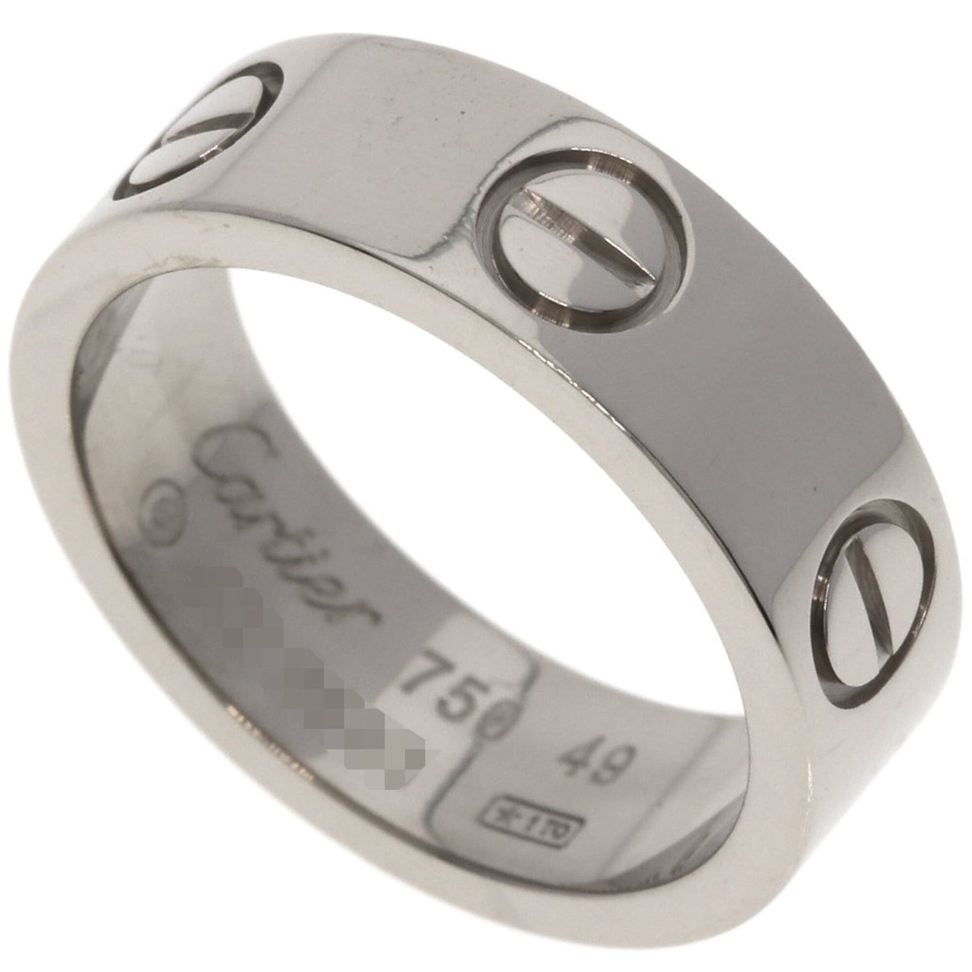Cartier Cartier Love Ring #49, 18K White Gold, Women's Ring, CARTIER Size ONE SIZE - 1 Thumbnail