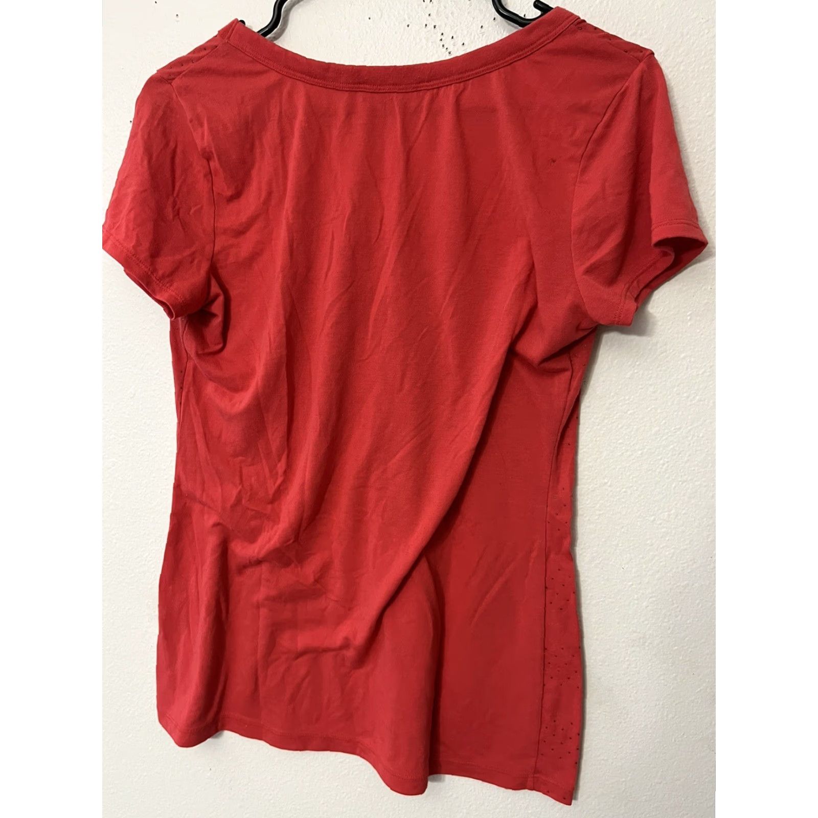 Banana Republic Banana Republic V-Neck Shirt Blouse Medium Orange Womens Solid Short Sleeve Size M / US 6-8 / IT 42-44 - 4 Thumbnail