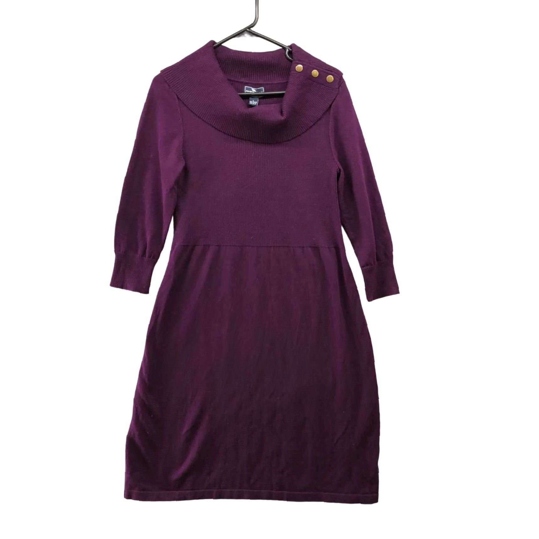 Vintage VINTAGE American Living NWT Purple Cowl Neck Knit Dress L Womens A Line Long Sleeve Size L / US 10 / IT 46 - 2 Thumbnail