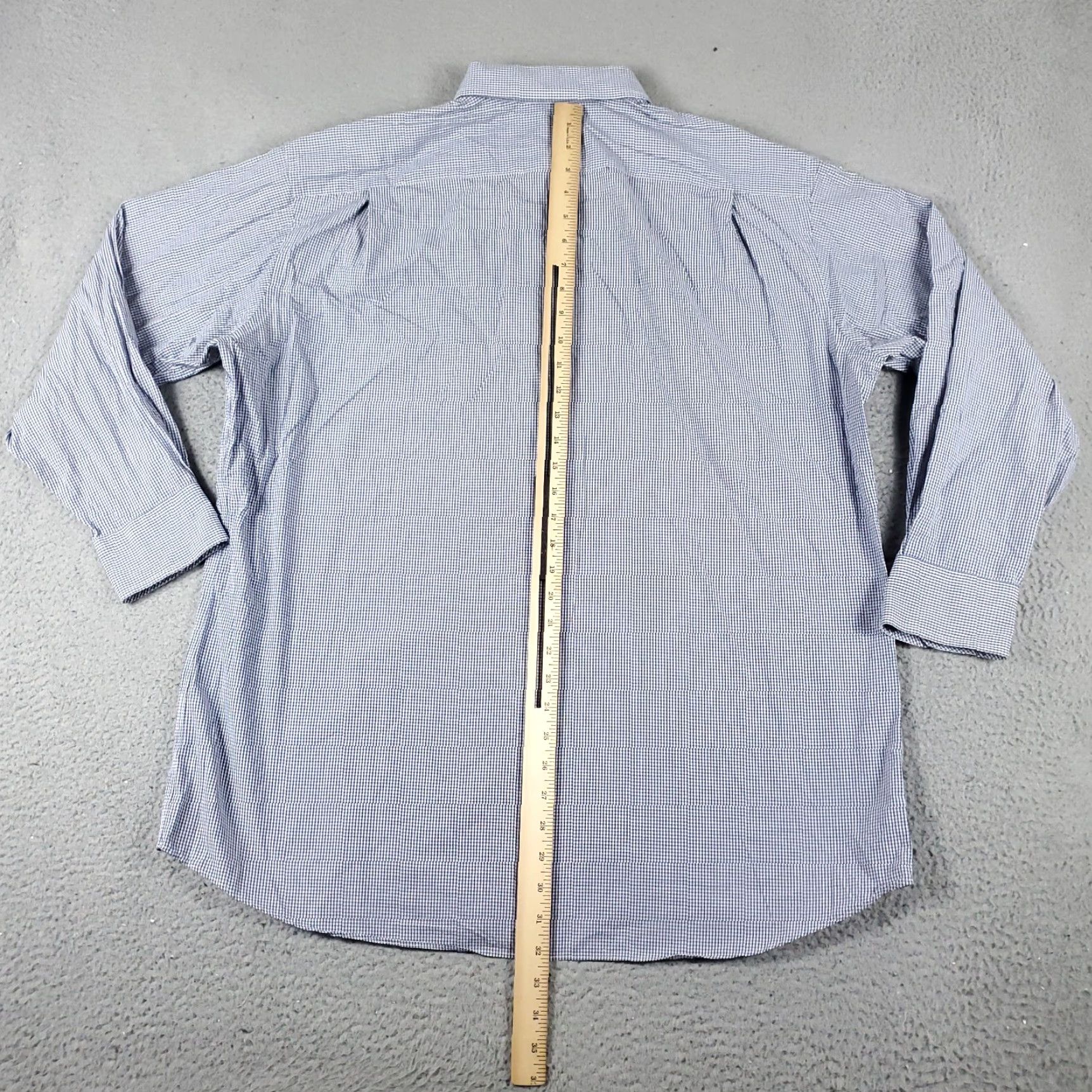 Tommy Hilfiger Tommy Hilfiger Blue Check Long Sleeve Button-Up Shirt Mens XL Casual Preppy Size US XL / EU 56 / 4 - 5 Thumbnail