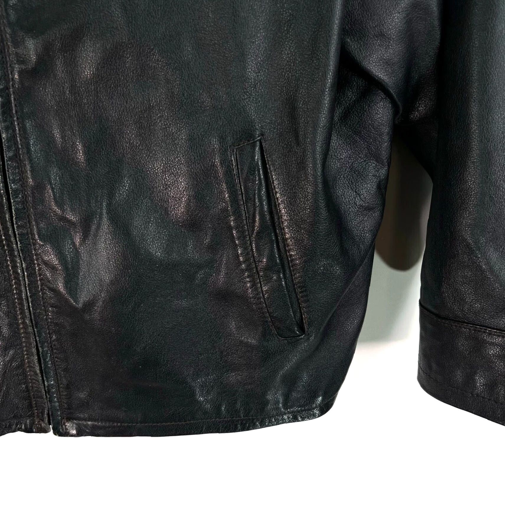 Vintage VINTAGE Columbia Leather Jacket Men’s L Large Black Biker Motorcycle Riding Size US L / EU 52-54 / 3 - 2 Thumbnail