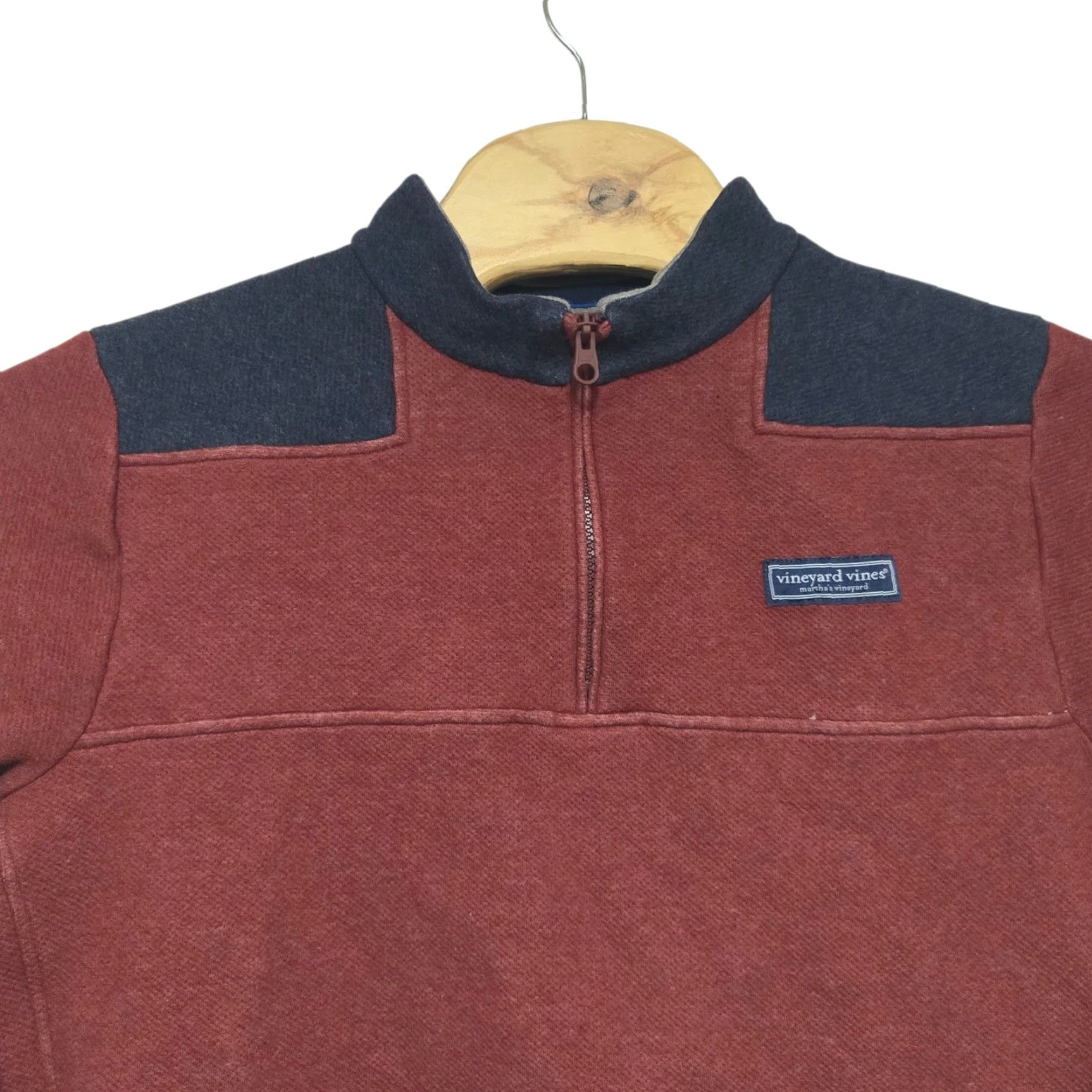 Vineyard Vines Vineyard Vines The Shep Shirt 1/4 Zip Pullover Burgundy Men's Large Shirt Size US L / EU 52-54 / 3 - 2 Thumbnail