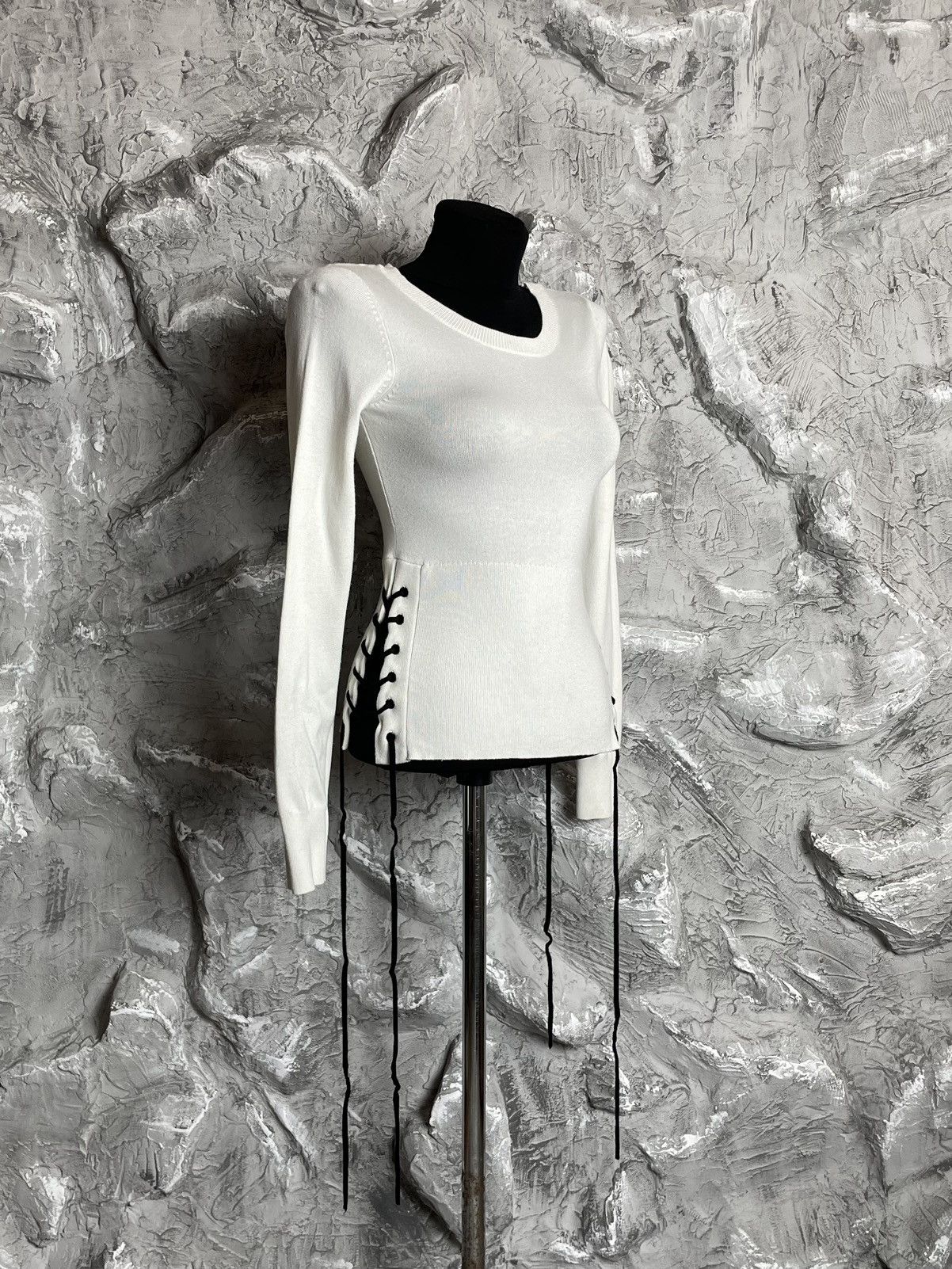 Japanese Brand × Le Grande Bleu (L.G.B.) Y2K Long Sleeve with String Helmut Lang Japanese Style Size S / US 4 / IT 40 - 1 Thumbnail