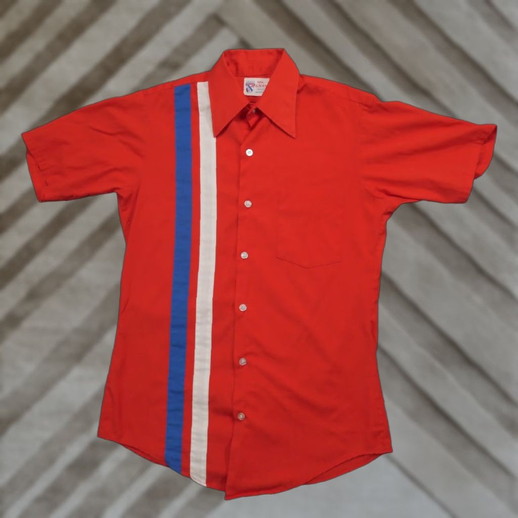 Red Kap VINTAGE Red Cap Shirt Mens S Red NASCAR 60s Fairgrounds Speedway Button-Up Collared Short Sleeve Logo Classic Western Size US S / EU 44-46 / 1 - 1 Thumbnail