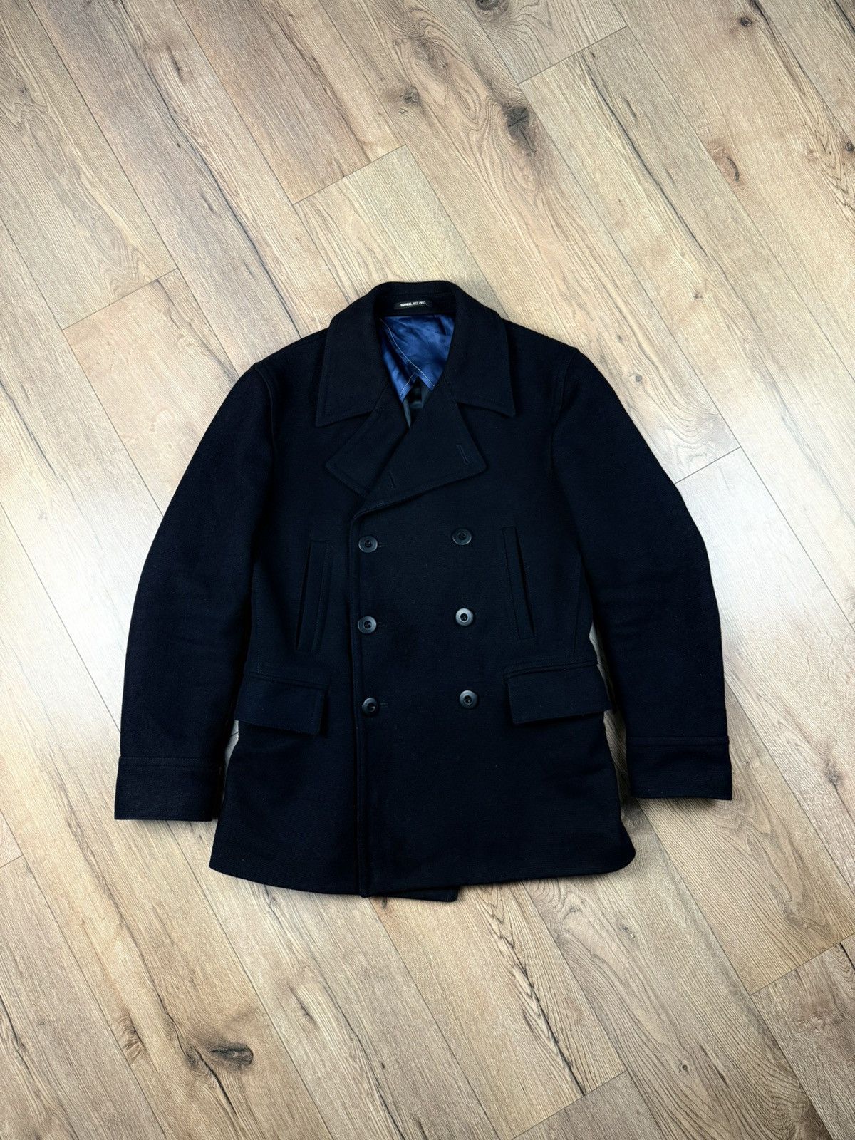 Manuel Ritz Manuel Ritz Black Wool Blend Double Breasted Coat Size 52 Size US M / EU 48-50 / 2 - 1 Thumbnail