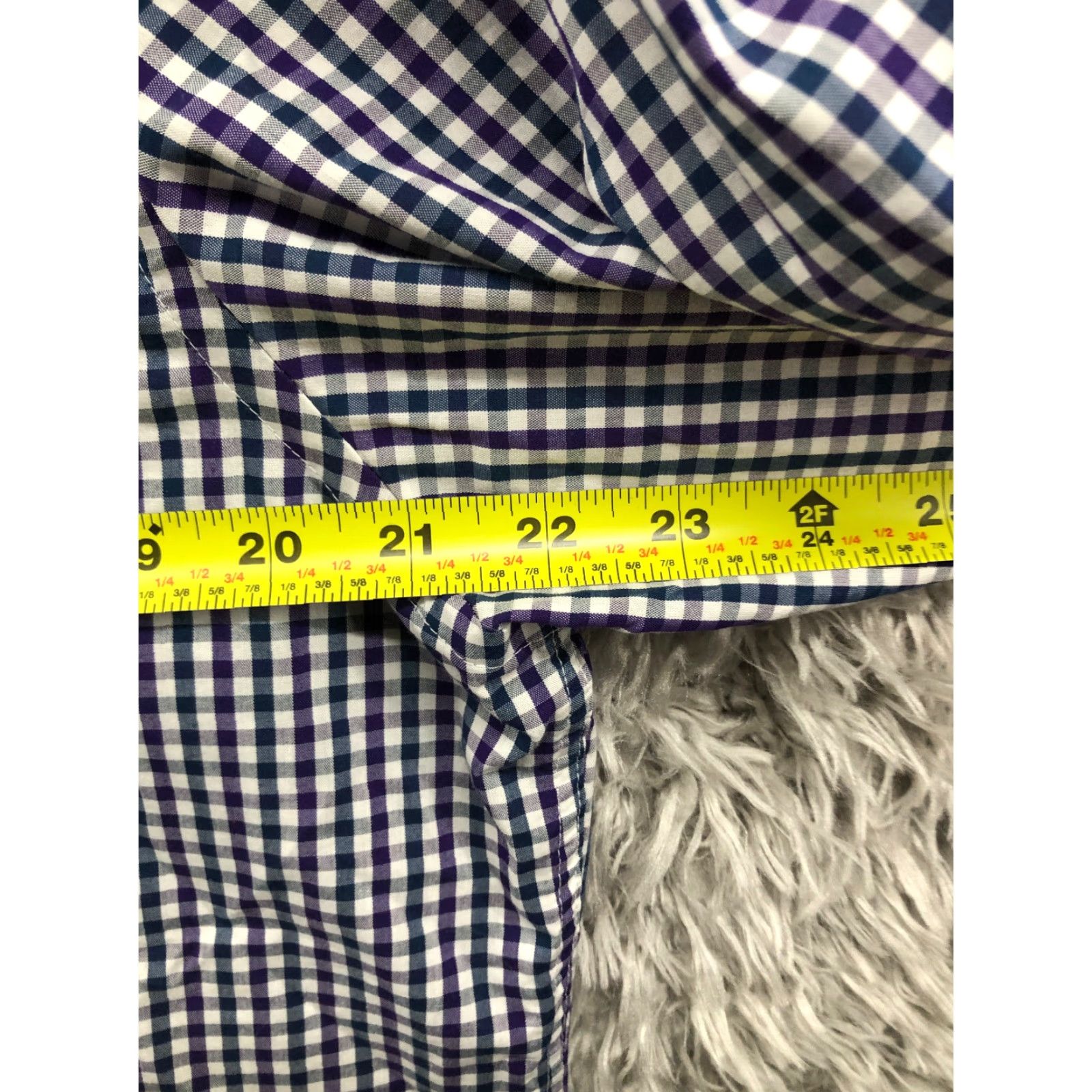 Vintage John Bartlett Shirt 16.5 32/33 Mens Blue Long Sleeve Spread Collar Plaid Shirt Size US XL / EU 56 / 4 - 4 Thumbnail