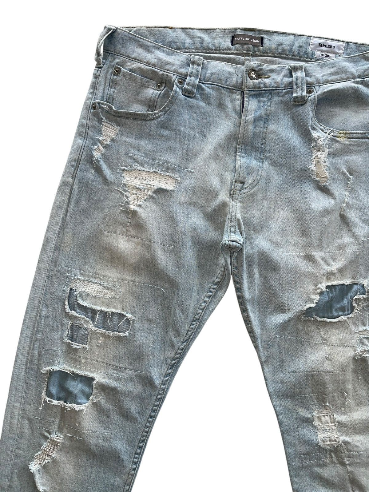 Japanese Brand Ripped Distressed Bayflow Denim Size US 30 / EU 46 - 5 Thumbnail