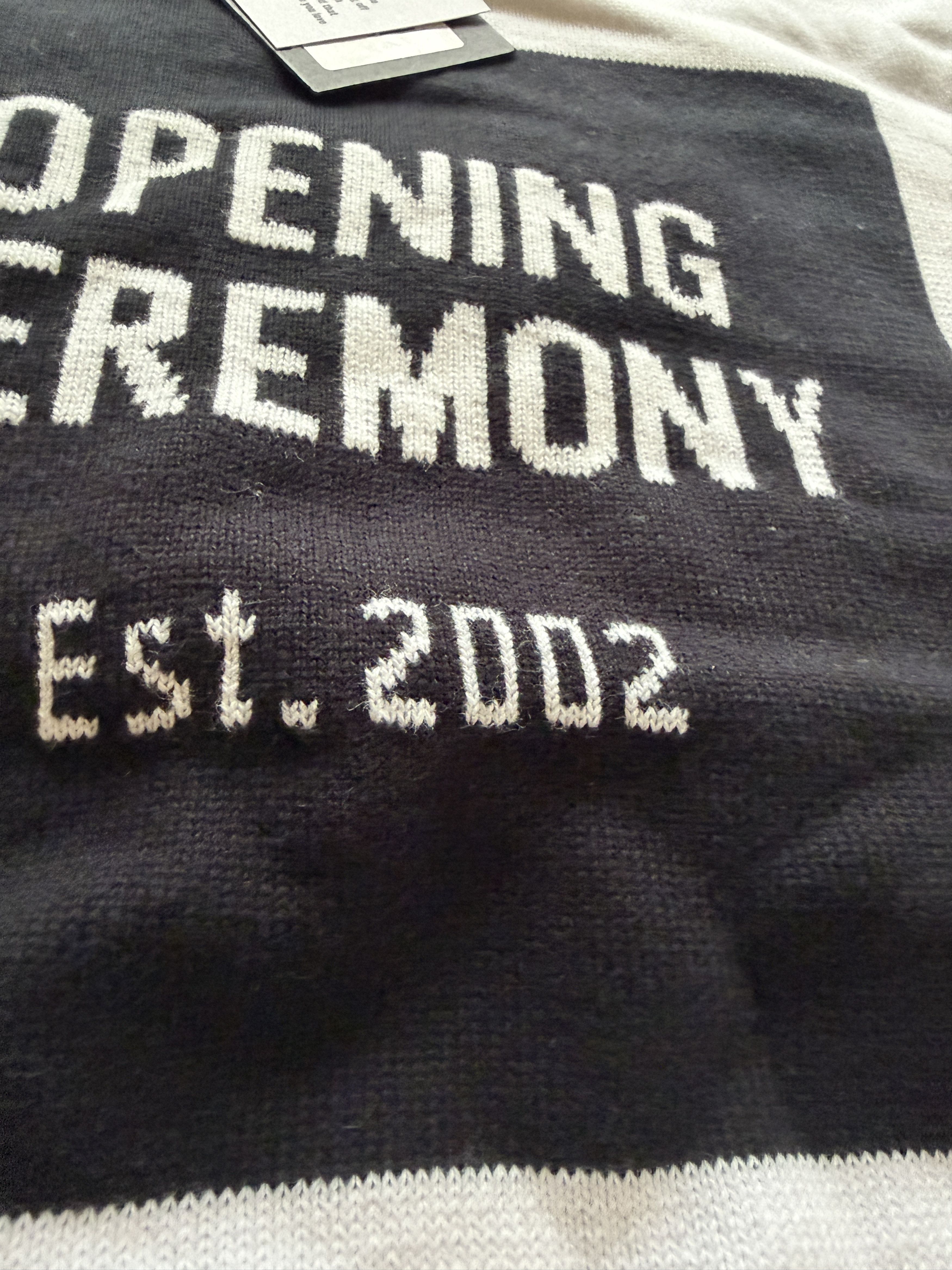 Opening Ceremony Opening Ceremony Box Logo Crew Neck Sweater White Black S Size US S / EU 44-46 / 1 - 2 Thumbnail