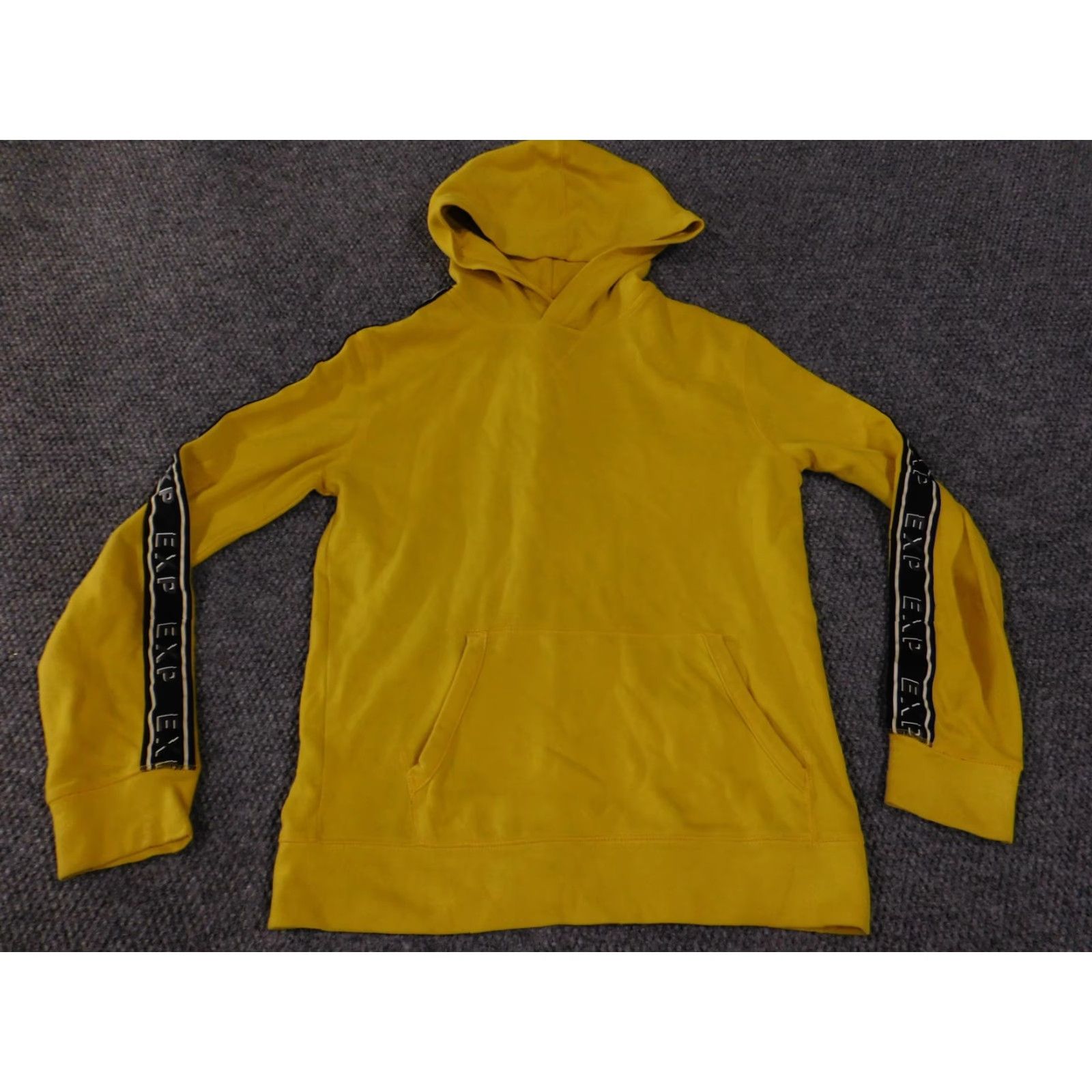 Express Express Hoodie Mens M Yellow Kangaroo Pocket Pullover EXP Tape Sweatshirt Size US M / EU 48-50 / 2 - 2 Thumbnail