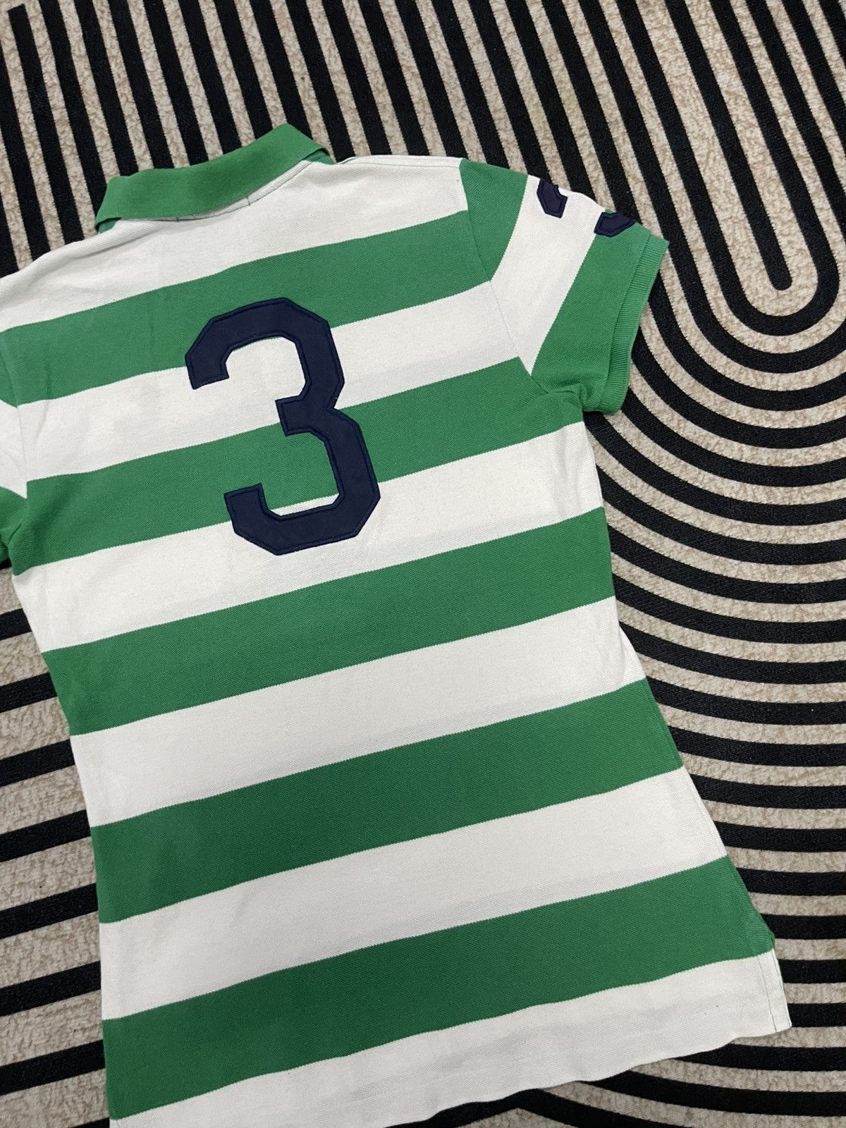 2000s POLO RALPH LAUREN BIG PONY STRIPES NO 3 POLO SHIRT
