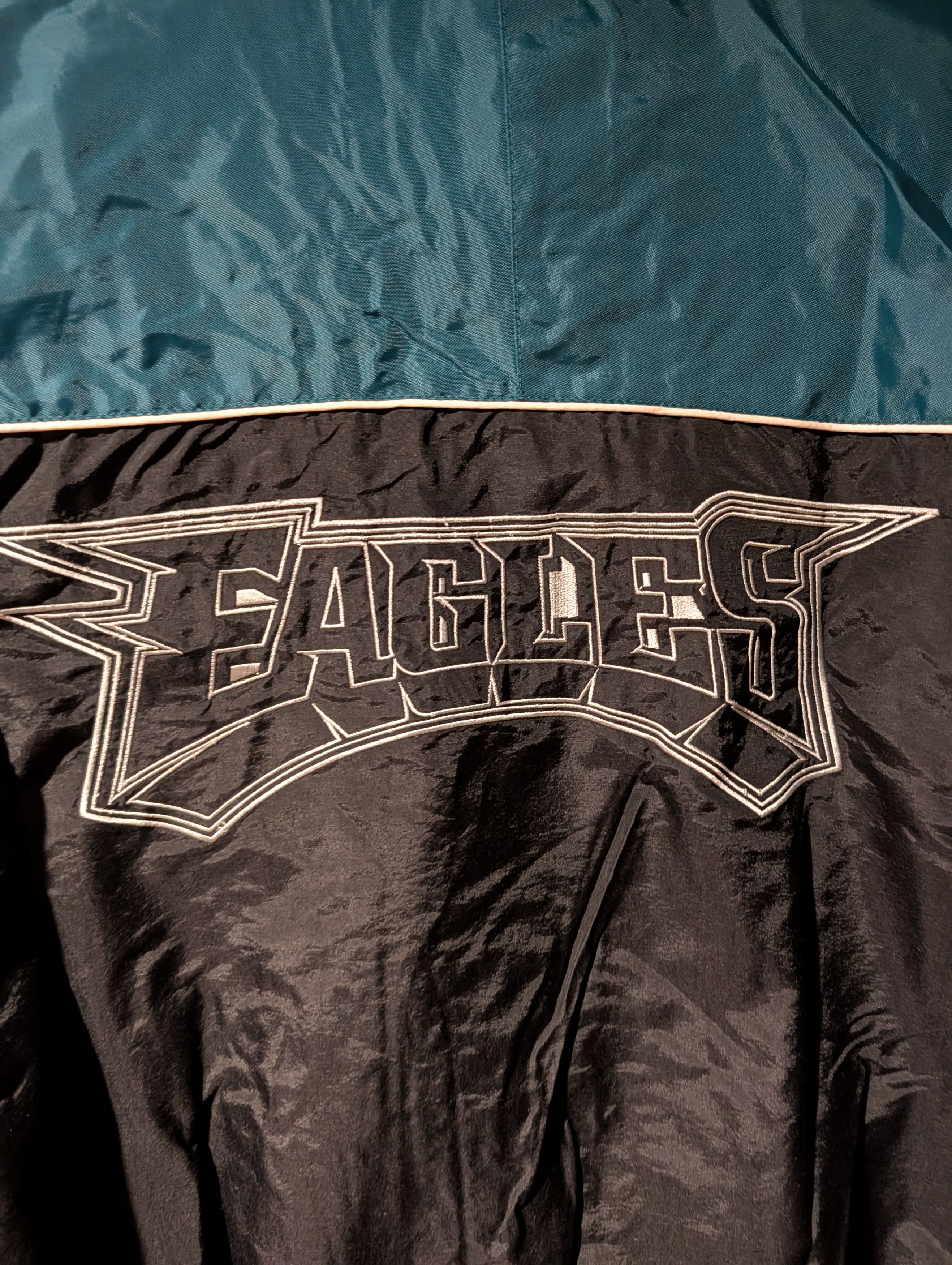 NFL Vintage Philadelphia Eagles Windbreaker Jacket Full Zip Mens Size US XL / EU 56 / 4 - 2 Thumbnail