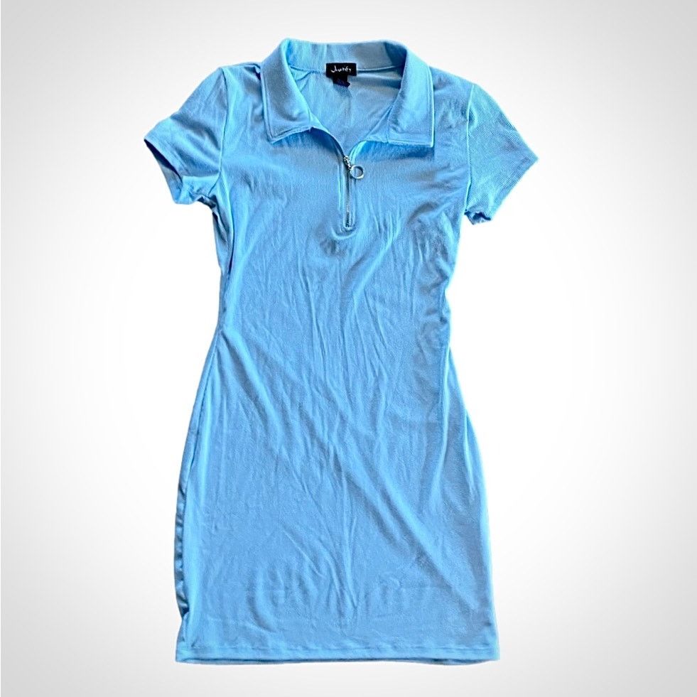 Other Justify Blue Mini Shirt Dress Juniors Medium Womens XSmall Size M / US 6-8 / IT 42-44 - 1 Thumbnail