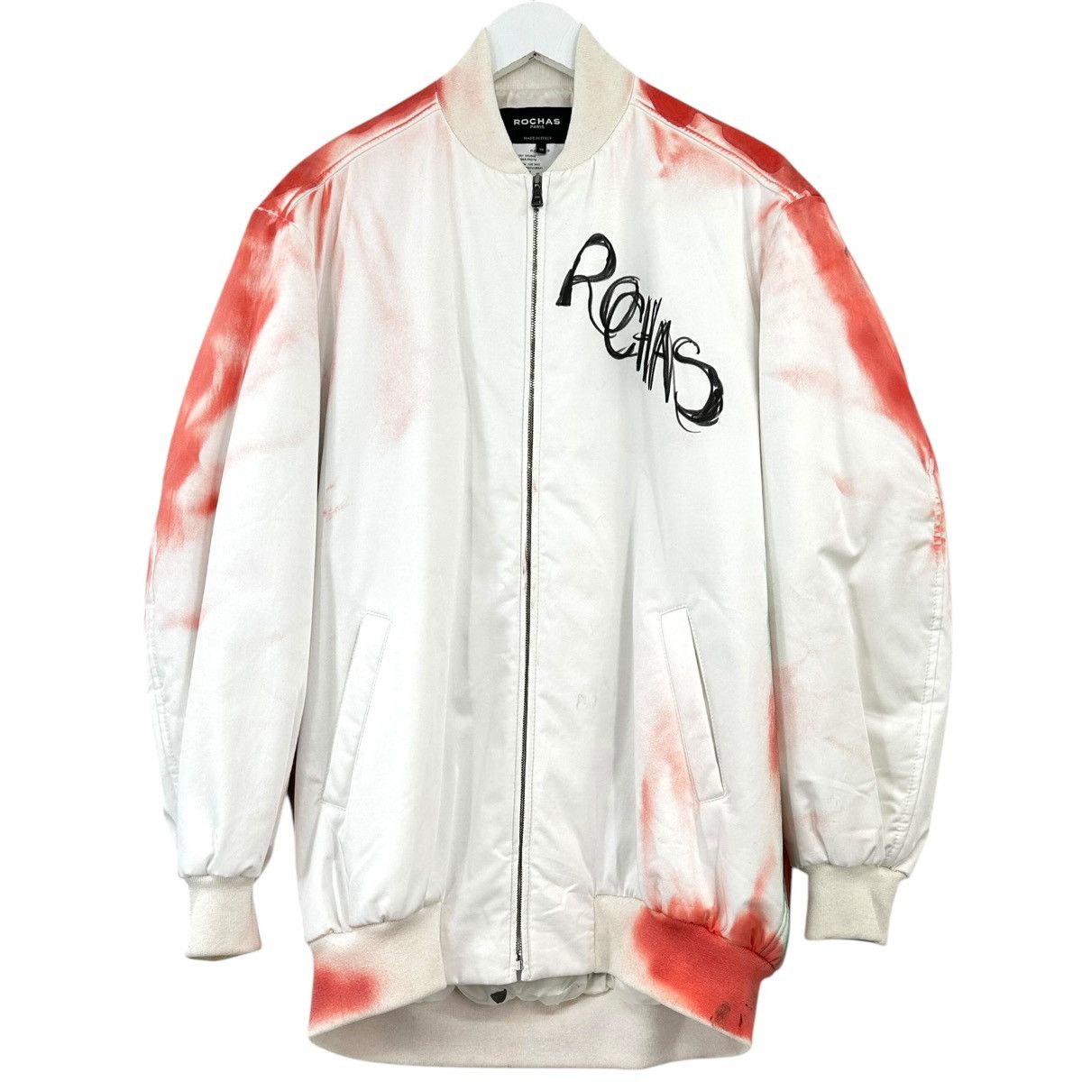 Rochas Rochas 2022 Graffiti Hand Painted Oversized Bomber Jacket Size US L / EU 52-54 / 3 - 2 Thumbnail