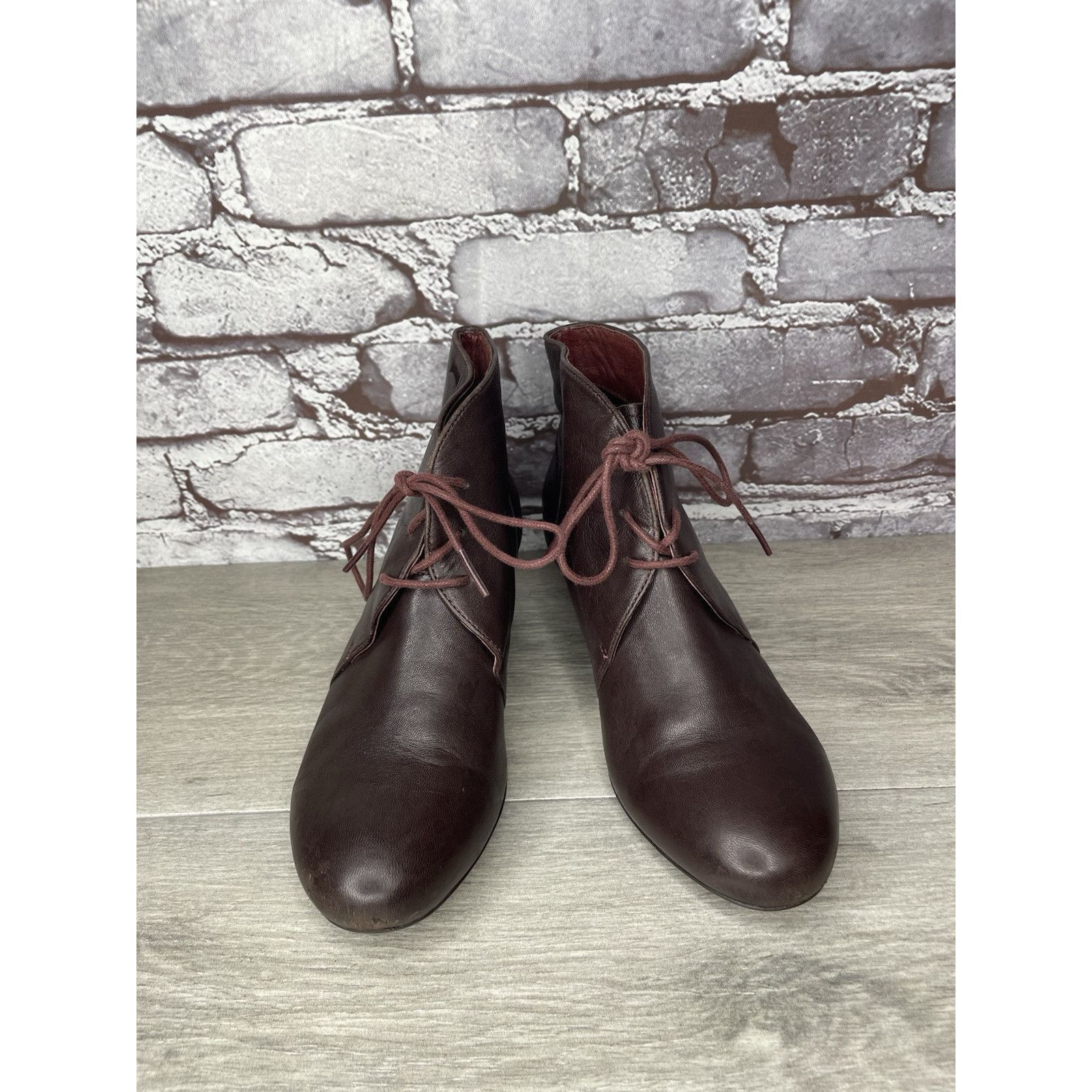 Camper Camper Alicante Brown Leather Lace Up Heel Ankle Boots Women Size US 7.5 / IT 37.5 - 4 Thumbnail