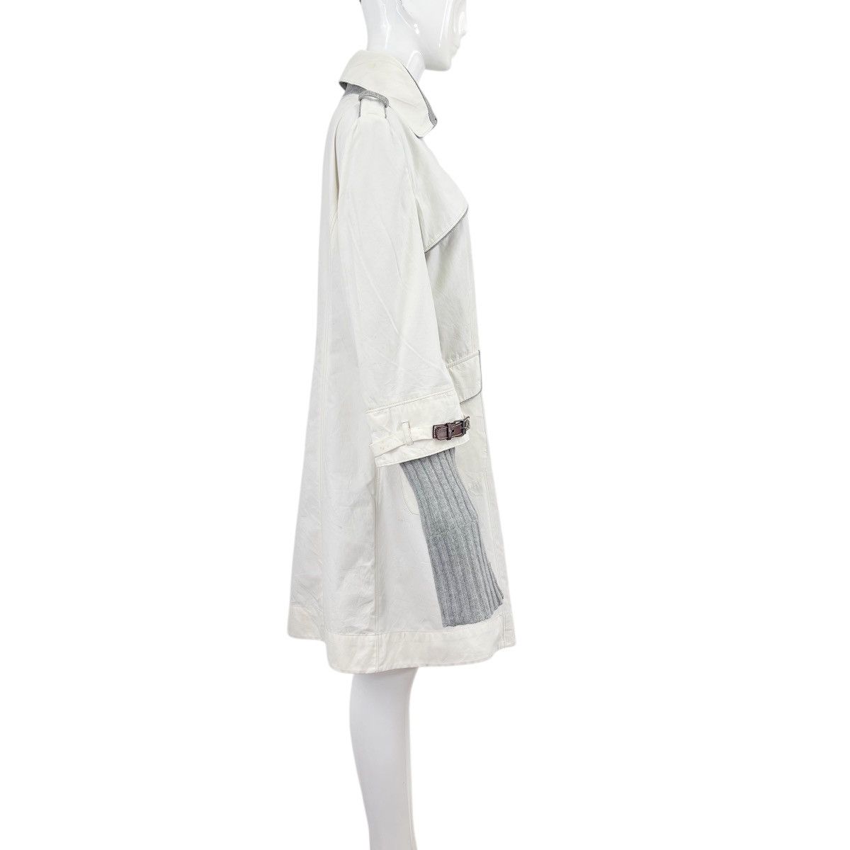 Cashmere Knee Lenght Doubel Layered Trench Coat