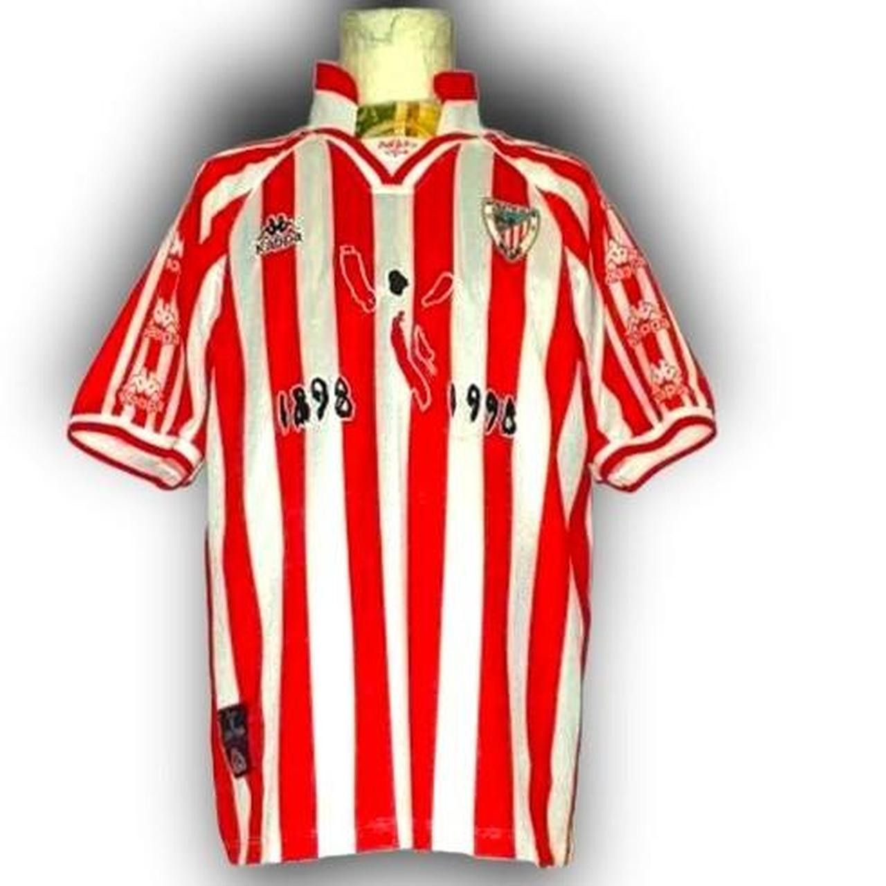 Kappa Athletic Club Bilbao Spain 1996 1997 1998 Home Shirt Jersey Size US XL / EU 56 / 4 - 1 Thumbnail