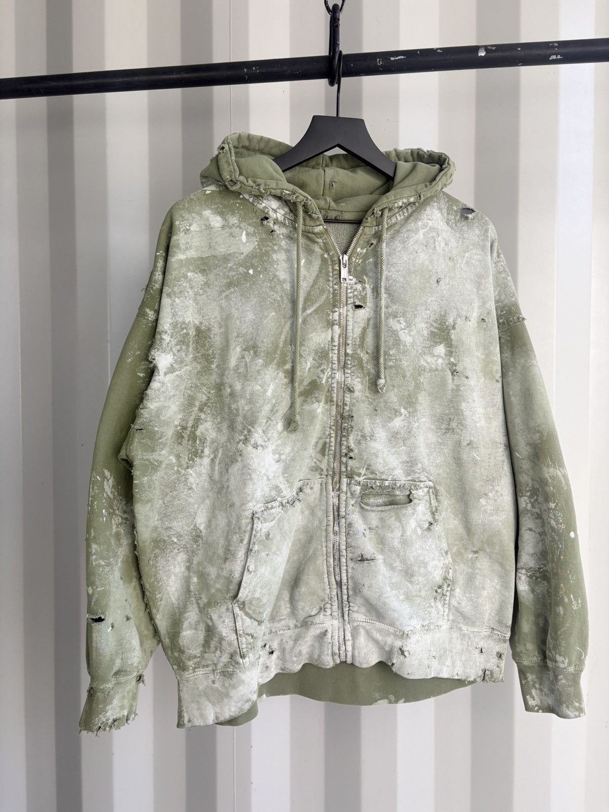 Vintage Thrashed Faded Distressed Zip Hoodie Grunge Band Size US XL / EU 56 / 4 - 6 Thumbnail