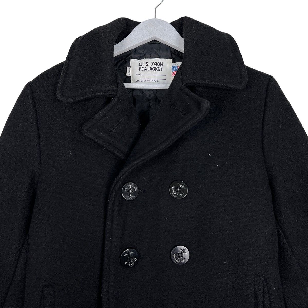 Schott 🔥 VINTAGE SCHOTT NAVY PEACOATS JACKET SIZE 34 MADE IN USA Size US S / EU 44-46 / 1 - 3 Thumbnail