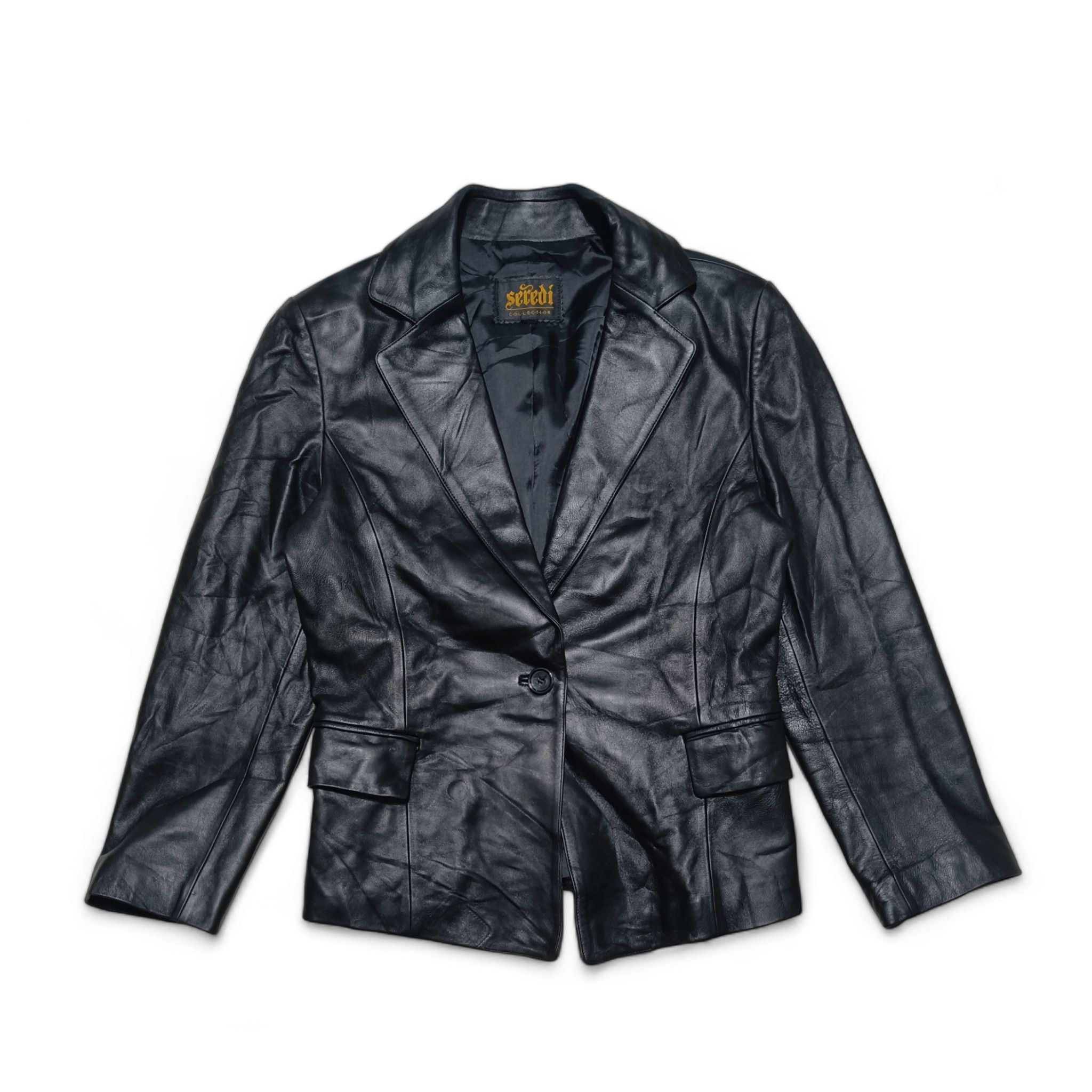 Other Vintage Women's SEREDI Sheepskin Leather Blazer Coat Jacket Size M / US 6-8 / IT 42-44 - 1 Thumbnail