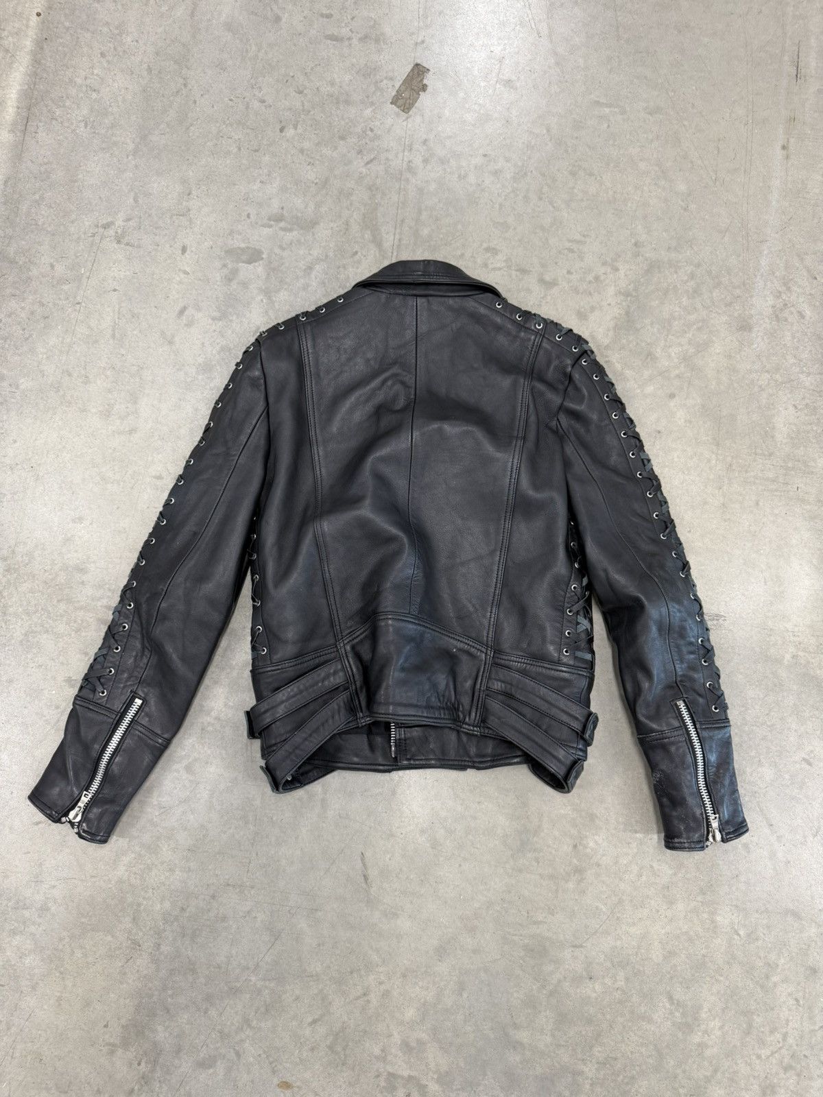 Balmain Balmain Lace Up Leather Jacket Size US M / EU 48-50 / 2 - 2 Thumbnail