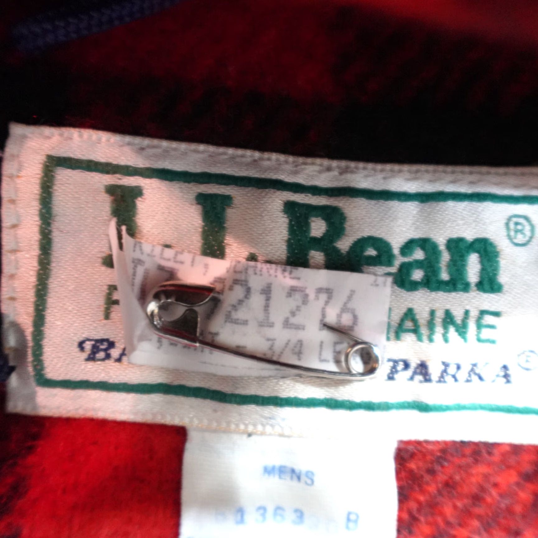 Vintage VINTAGE L.L. Bean Parka Jacket Men's Large Blue Wool Lined Buffalo Plaid Hooded Nylon Shell Short Snap Zip | ? Size US L / EU 52-54 / 3 - 3 Thumbnail