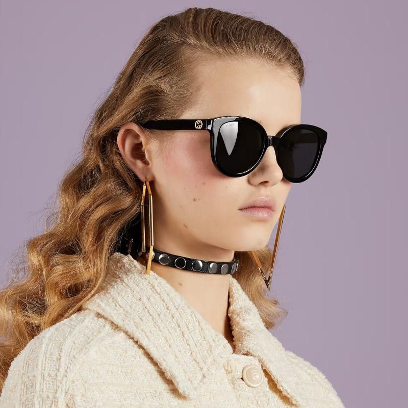 Gucci NEW Gucci Sunglasses GG1315S 001 Black Grey Women Authentic Size ONE SIZE - 1 Thumbnail