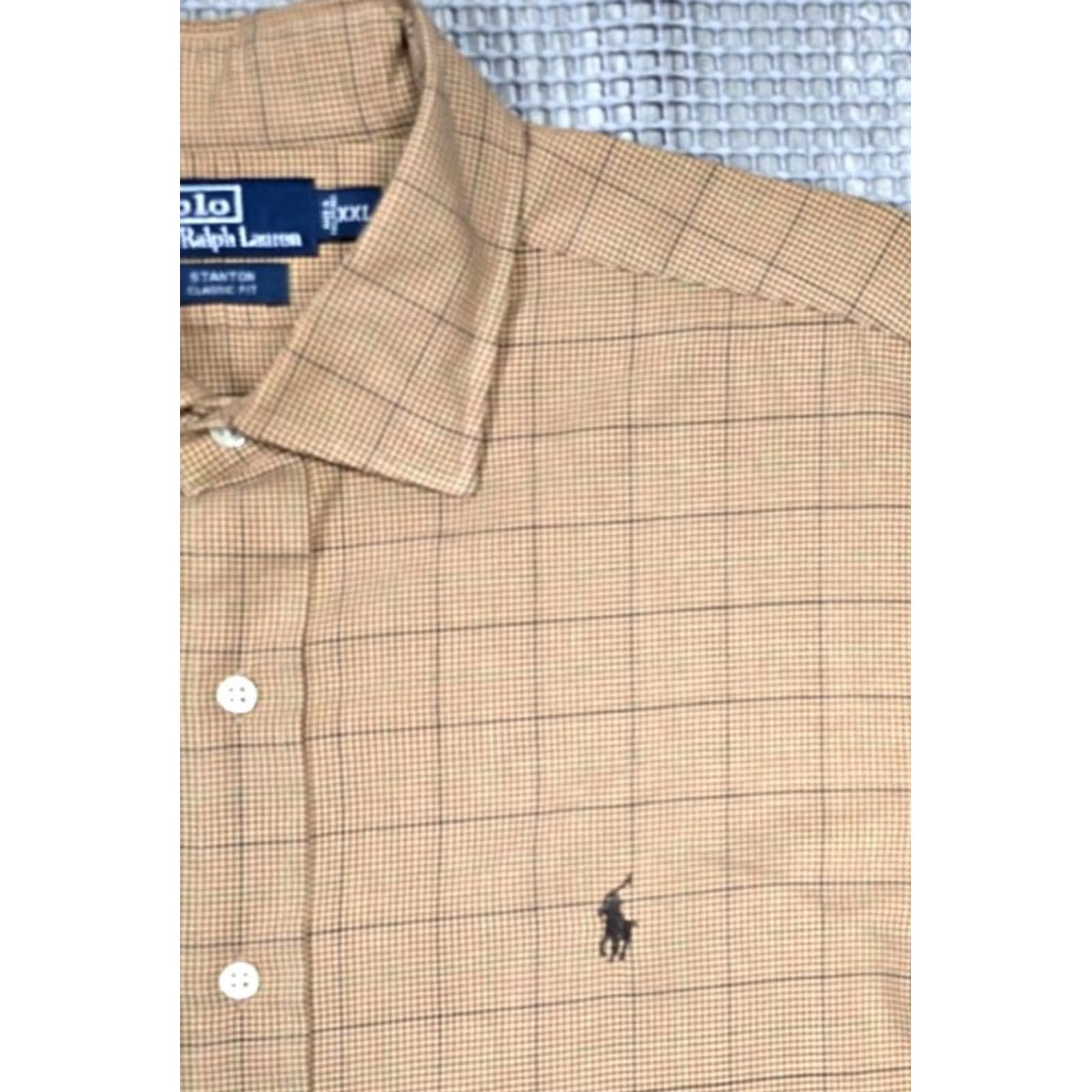 Polo Ralph Lauren Vtg Ralph Lauren Shirt Men 2XL Brown Houndstooth Long Sleeve Button Up Stanton Size US XXL / EU 58 / 5 - 3 Thumbnail