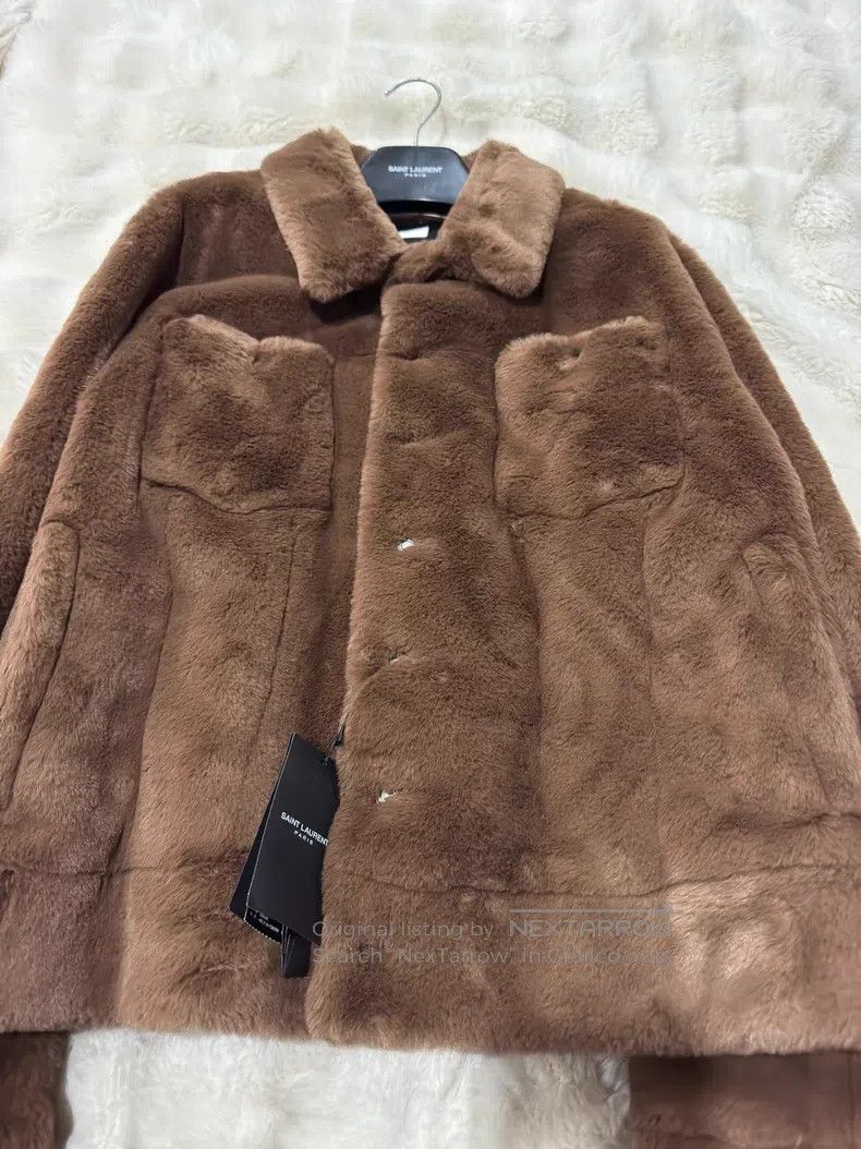 Saint Laurent Paris Saint Laurent Paris Caramel Teddy Faux Fur Jacket Size US L / EU 52-54 / 3 - 4 Thumbnail