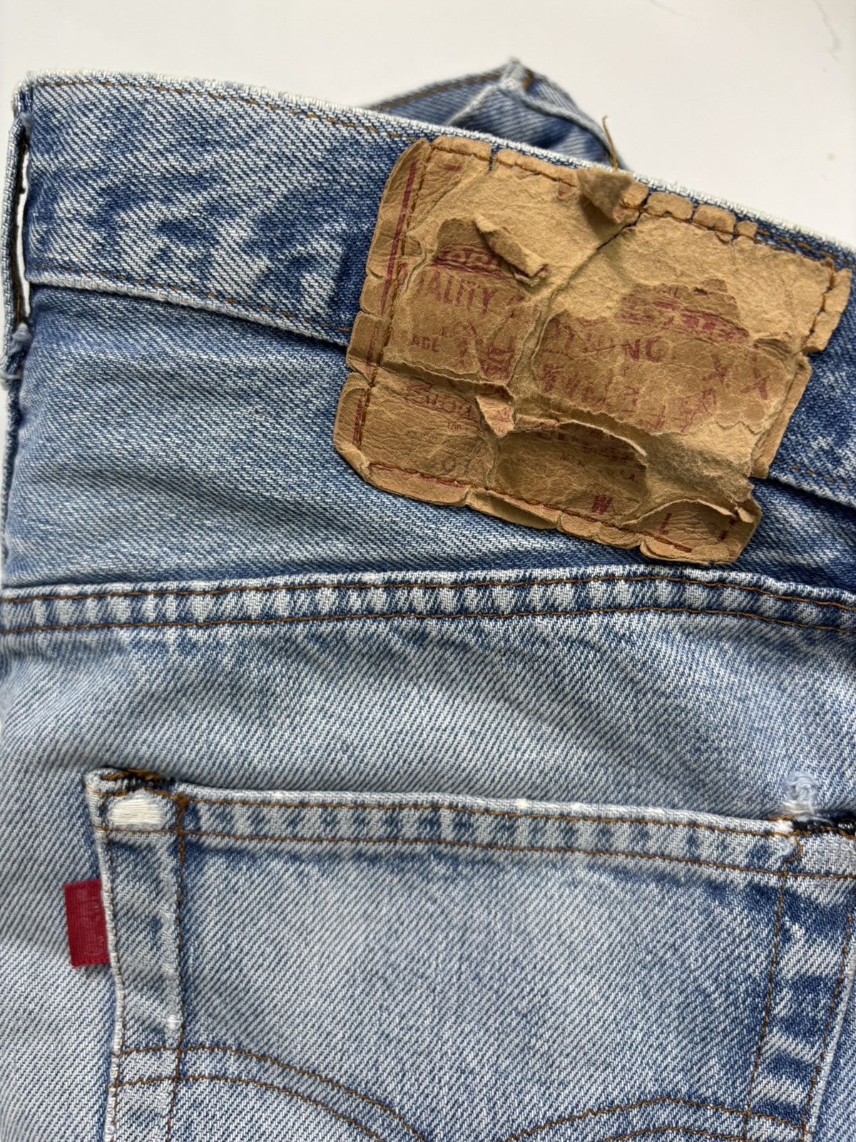 Levi's × Undercover Vintage Levis 501 Selvedge Button No 524 Distressed Denim Size US 28 / EU 44 - 12 Thumbnail