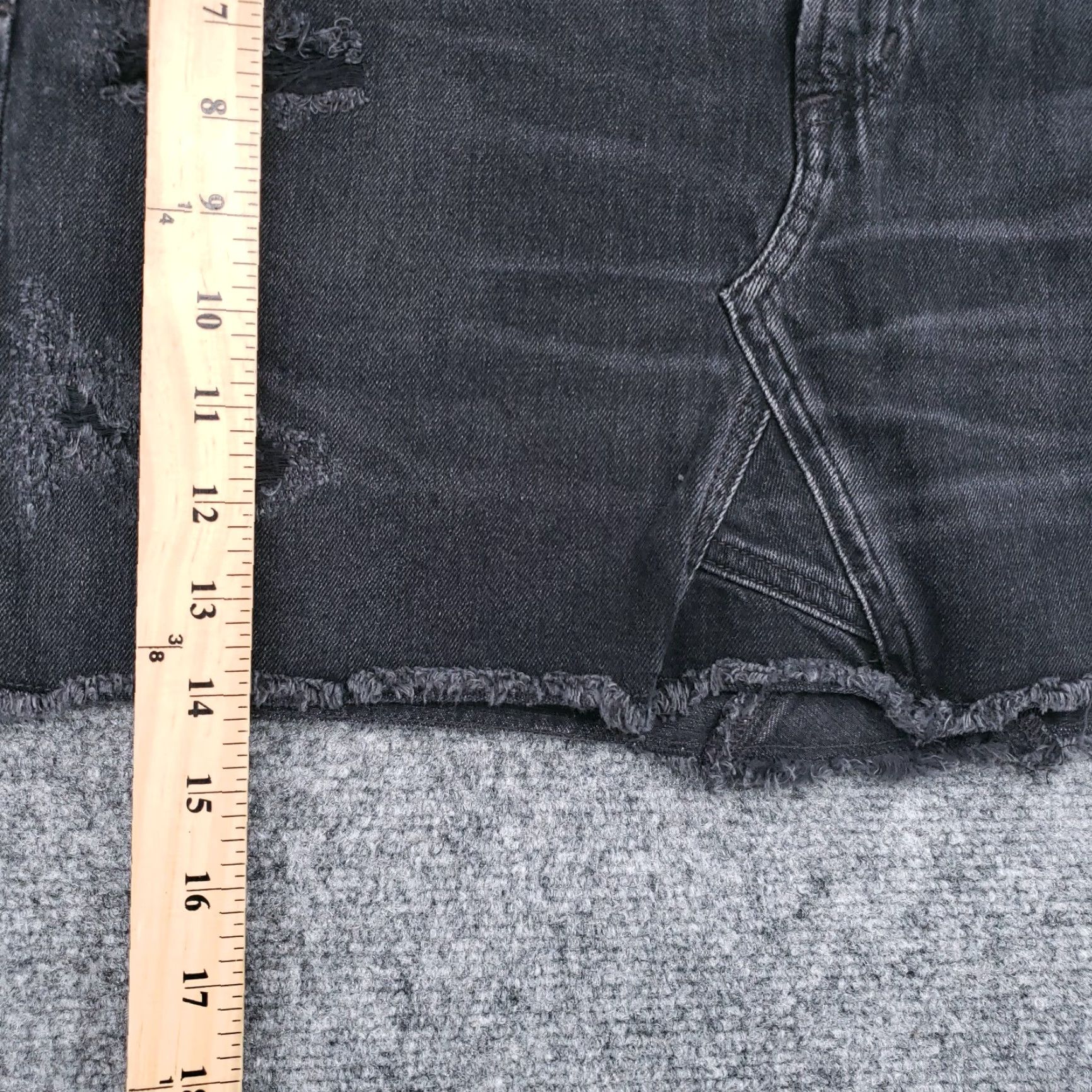 Citizens Of Humanity Citizens of Humanity Skirt Women 27 Black Premium Vintage Mini Denim Ripped Jeans Style: Mini Size 27" / US 4 / IT 40 - 3 Thumbnail