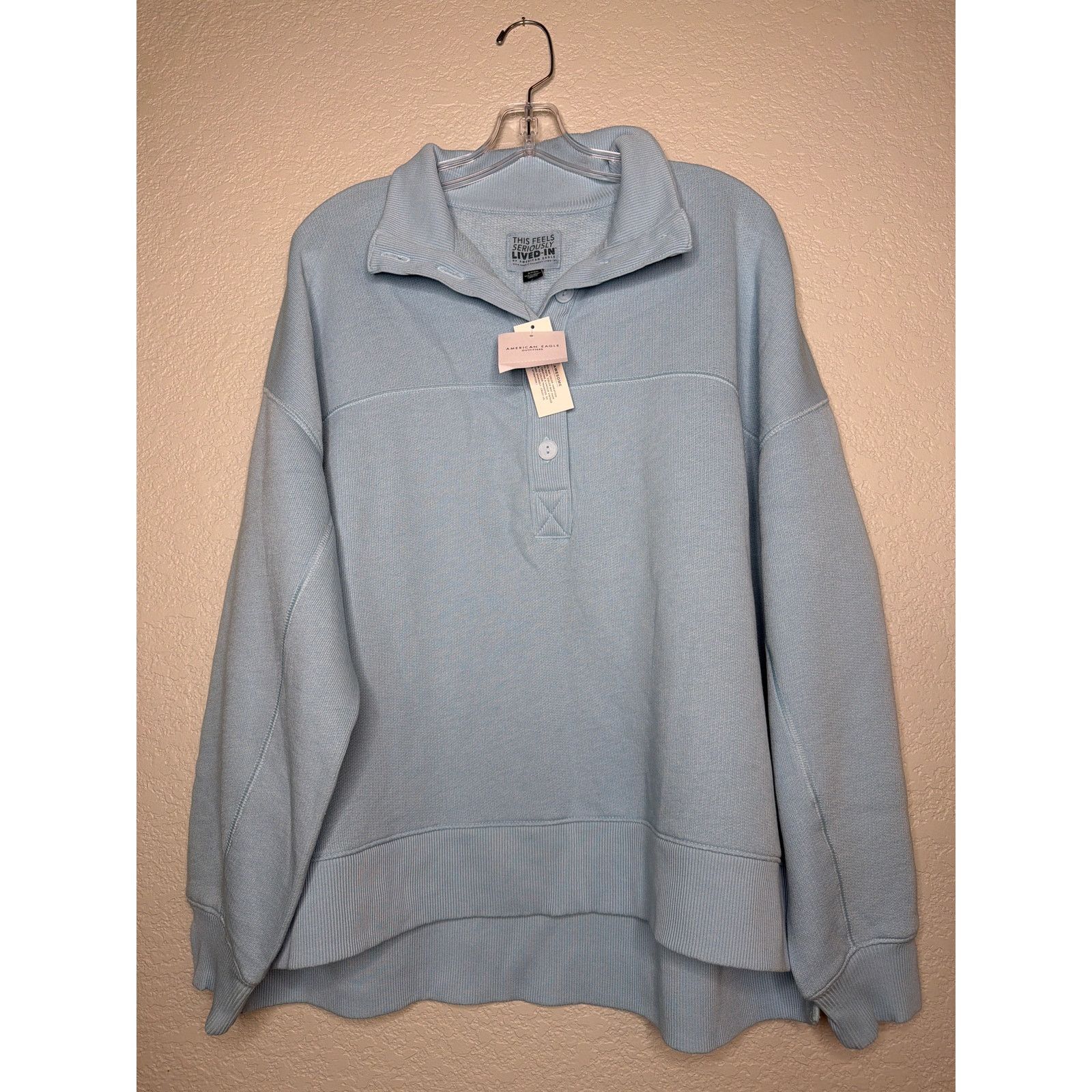 American Eagle Outfitters AEO SoftTech Essential Quarter Zip Pullover (NWT) Size US M / EU 48-50 / 2 - 1 Thumbnail