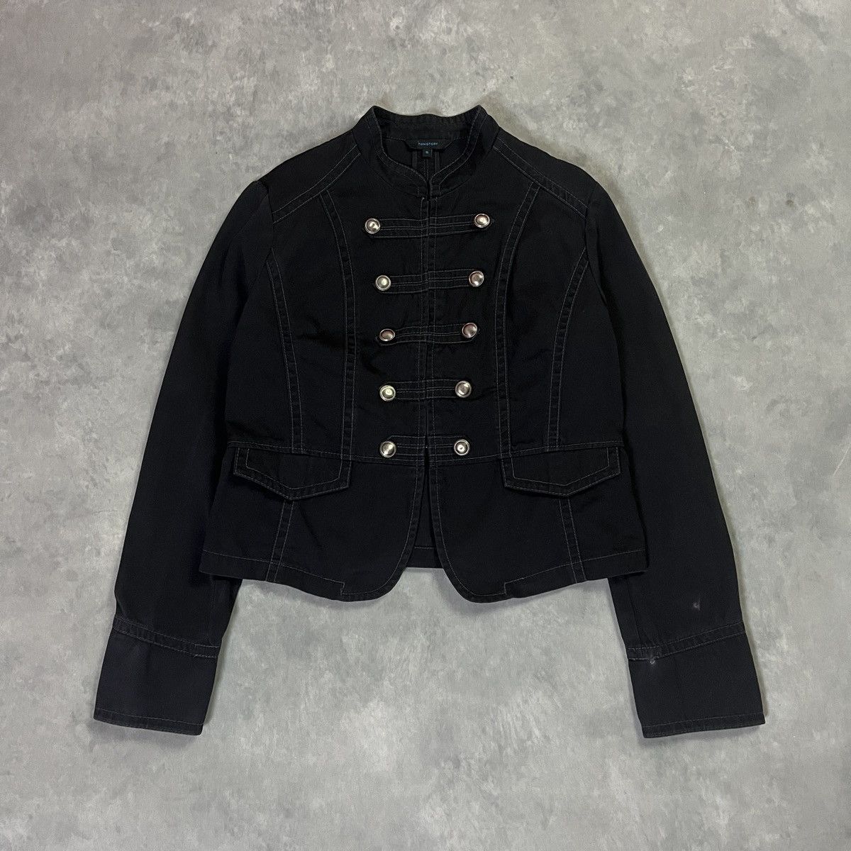 14th Addiction Vintage Napoleonic Military Gothic Cropped Vkei Ifsix Jacket Size XS / US 0-2 / IT 36-38 - 2 Thumbnail