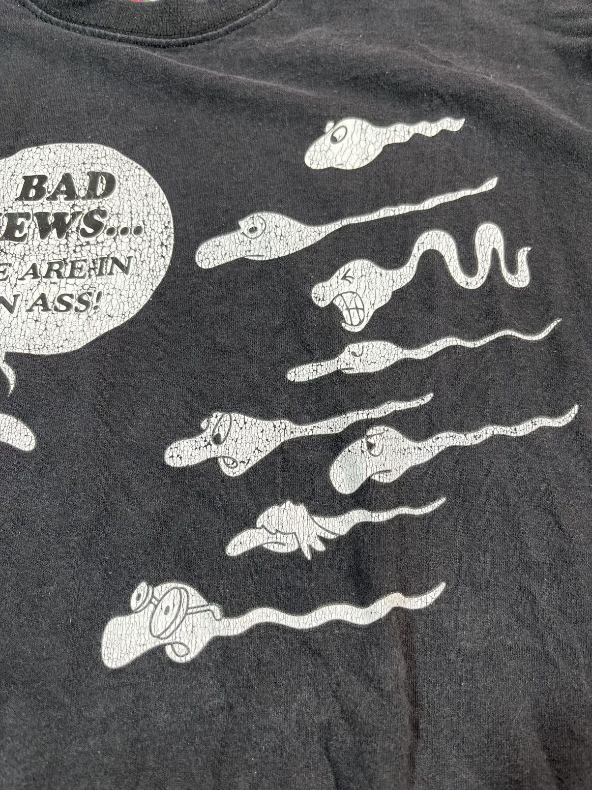 Band Tees “BAD NEWS… WE ARE IN AN ASS !” Humor T Shirt Size US S / EU 44-46 / 1 - 6 Thumbnail