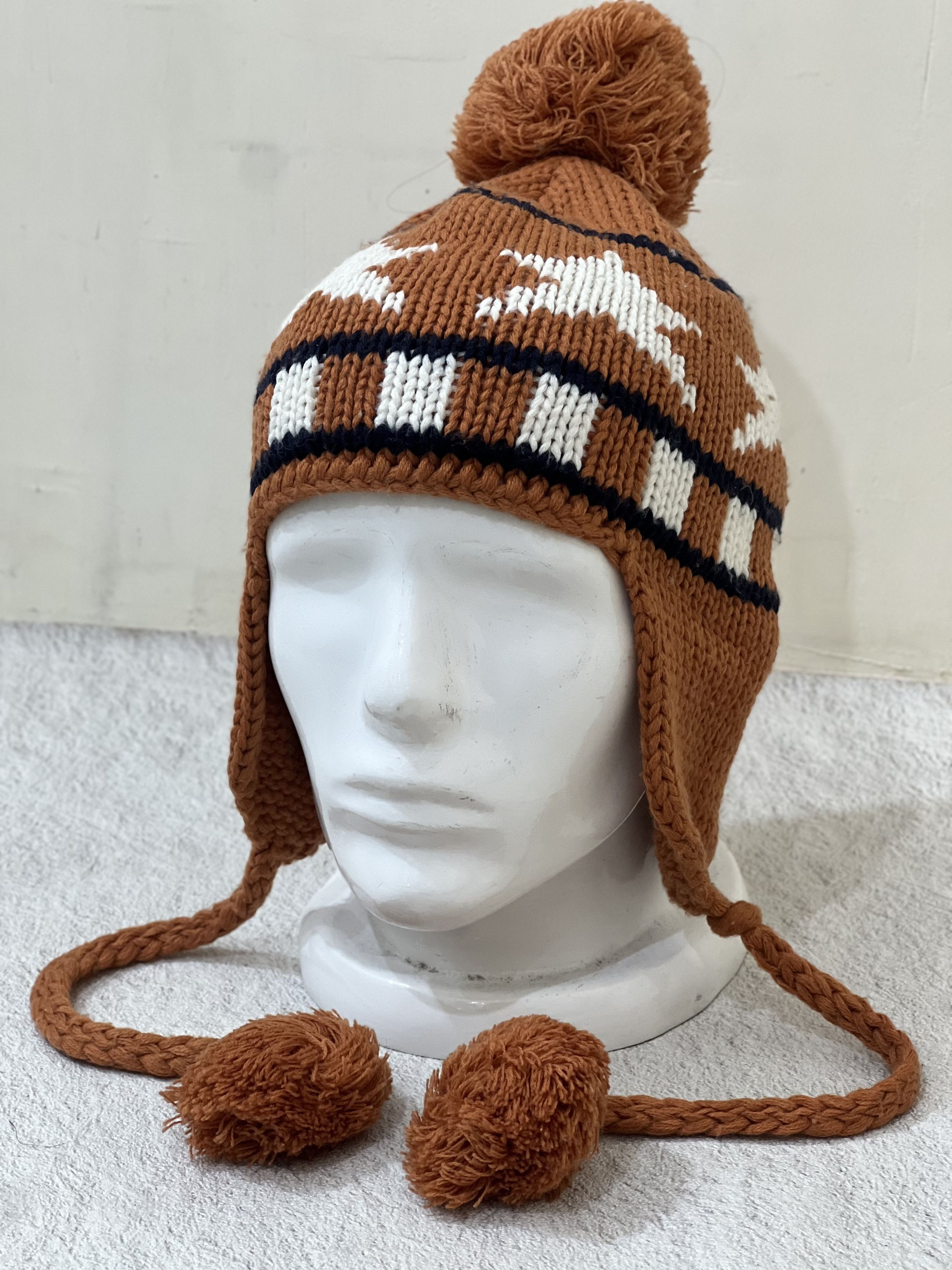 Japanese Brand 2000s Archival Hysteric Ear Flap Star Knit Beanie y2k Ifsix Size ONE SIZE - 1 Thumbnail