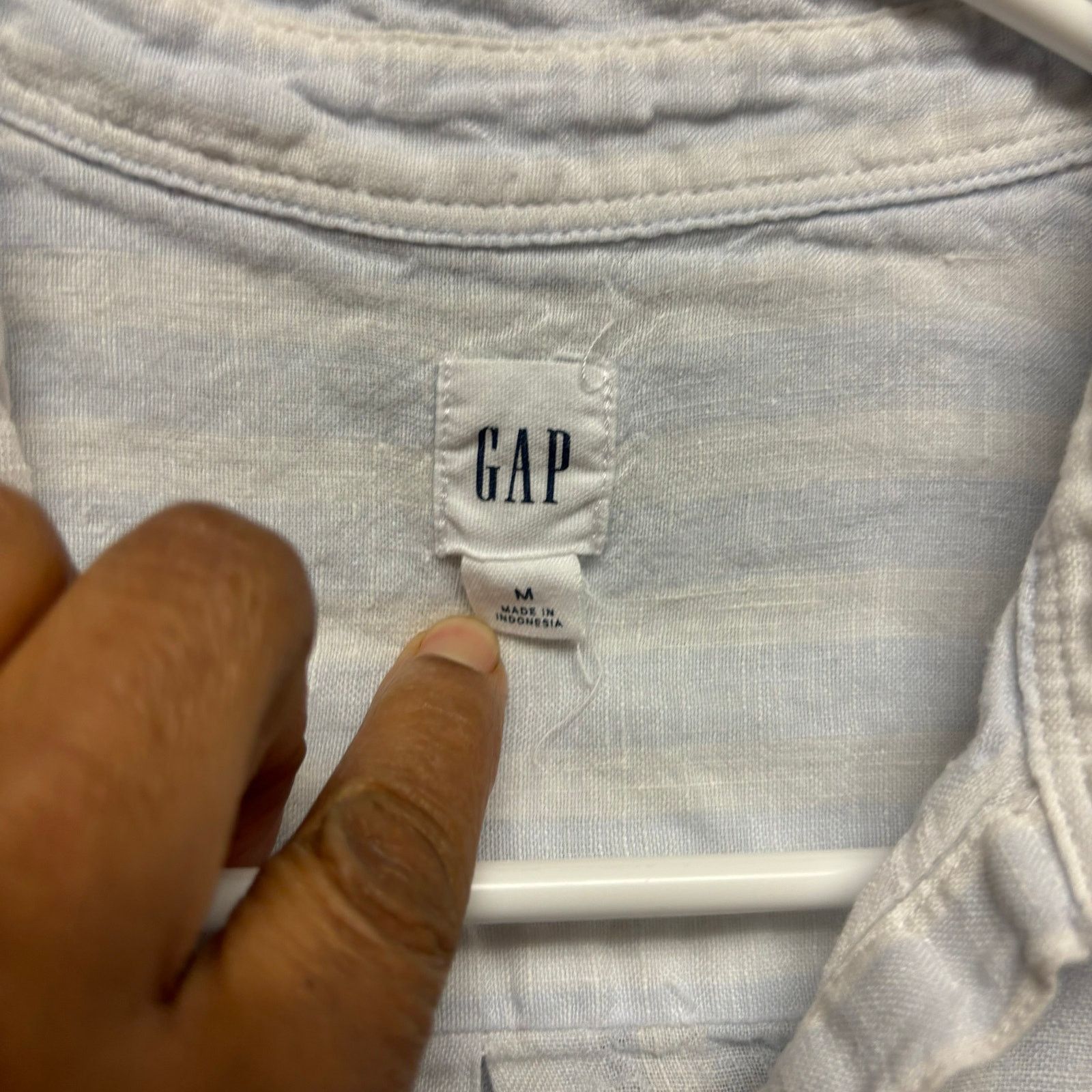 Gap Gap 100% Linen Shirt Womens Medium Tunic Yacht Stripe Beach Size M / US 6-8 / IT 42-44 - 3 Thumbnail