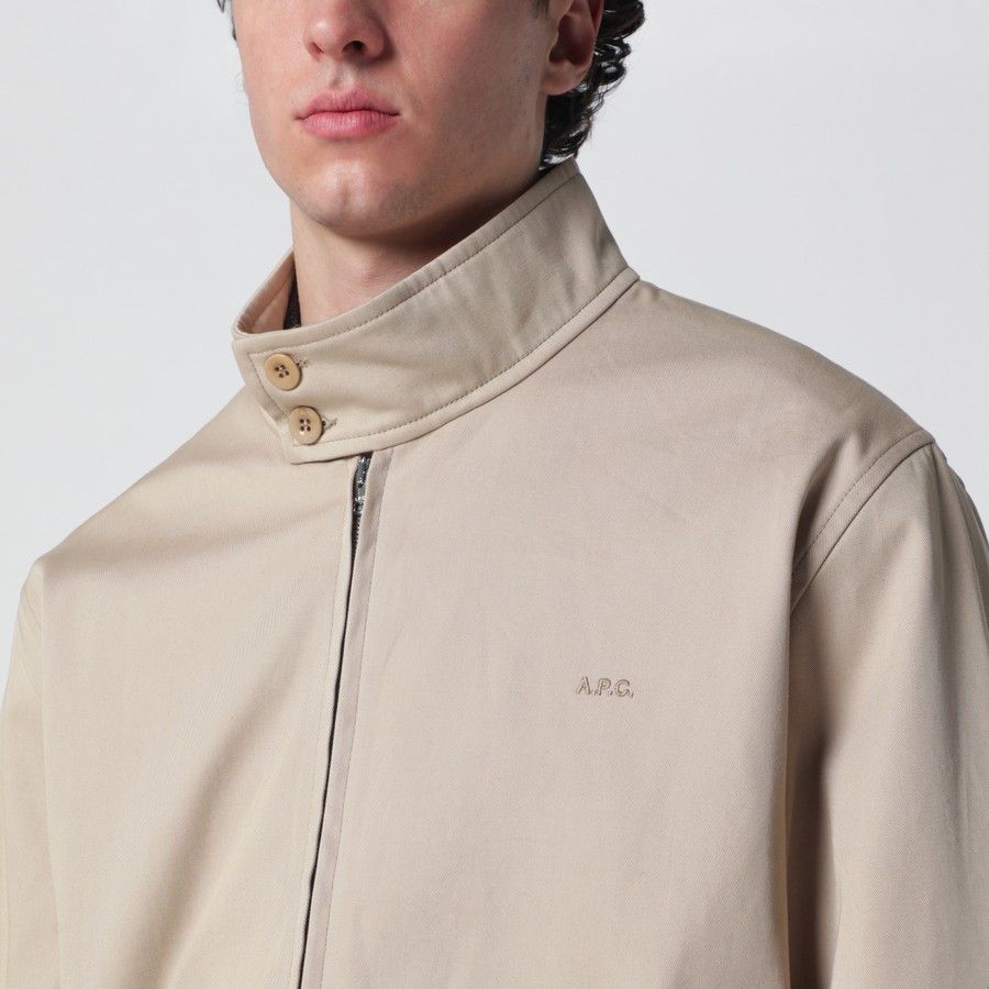 A.P.C. o1d2blof0226 Cotton Zip-Up Jacket in Beige Size US L / EU 52-54 / 3 - 4 Thumbnail