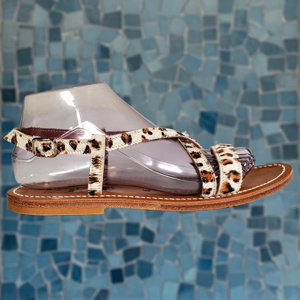 Vintage K. Jacques Leopard St Tropes Strappy Leather Sandals Womens US 8.5 Size US 9 / IT 39 - 1 Thumbnail