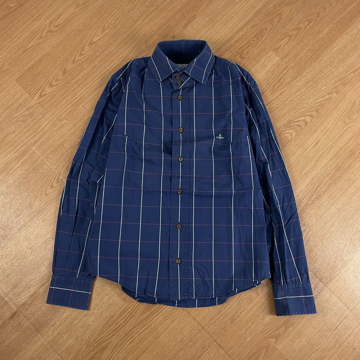 Vivienne Westwood Vivienne Westwood Krall Shirt 3 Button High Collar Navy Size US M / EU 48-50 / 2 - 1 Thumbnail