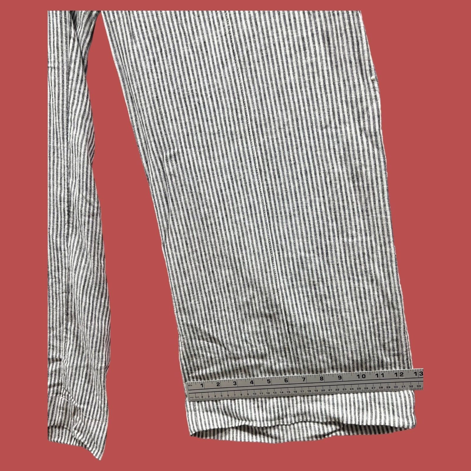 Other A New Day - Women's High-Rise Wide Leg Linen Pants - Black/W Size 38" / US 16 / IT 52 - 10 Thumbnail