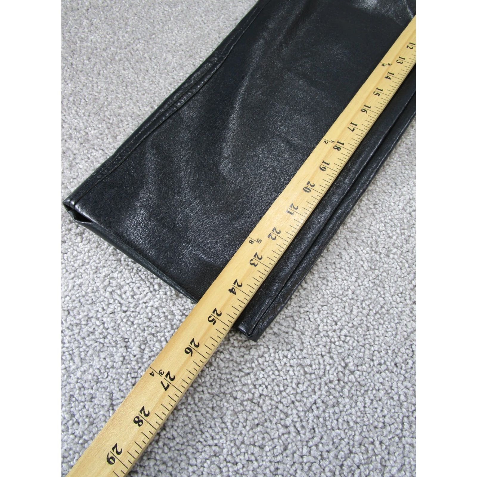 Vintage Babaton Pants Womens 0 Black Faux Leather Trousers Size 25" / US 0 / IT 36 - 6 Thumbnail