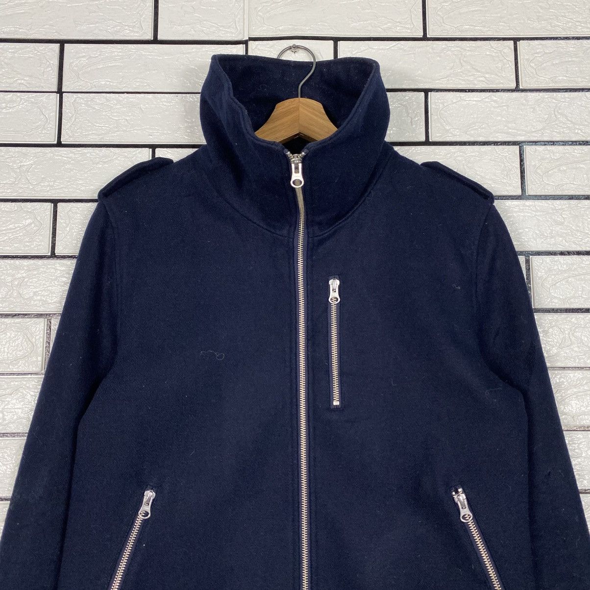 Japanese Brand 📌Vintage Indigo Bomber Wool Jacket Simplicate Issey Miyake Size US M / EU 48-50 / 2 - 4 Thumbnail