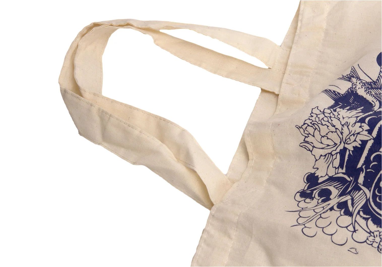 Jean Paul Gaultier Dragon Print Tote Bag in Cream and Blue Size ONE SIZE - 8 Thumbnail