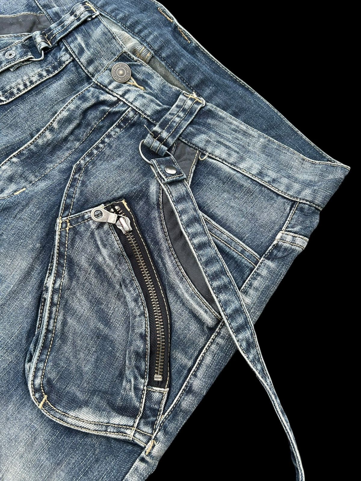Japanese Brand × Kapital × Vintage PPFM Japanese Punk Style Curve Cut Banana Denim Jeans Rare Size US 32 / EU 48 - 6 Thumbnail