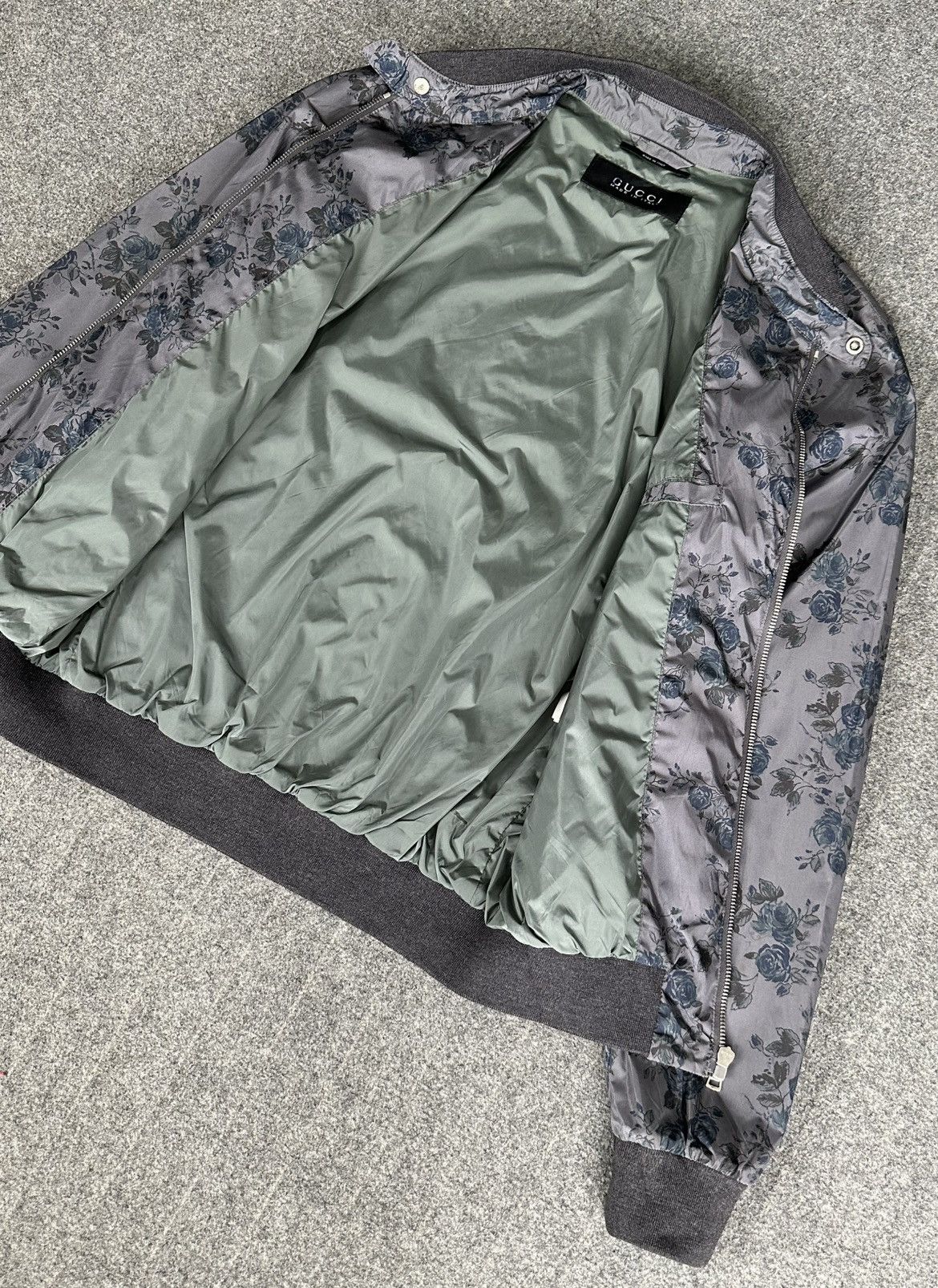 Gucci Gucci - Frida Giannini 2012 Floral Print MA-1 Bomber Jacket Size US S / EU 44-46 / 1 - 7 Thumbnail