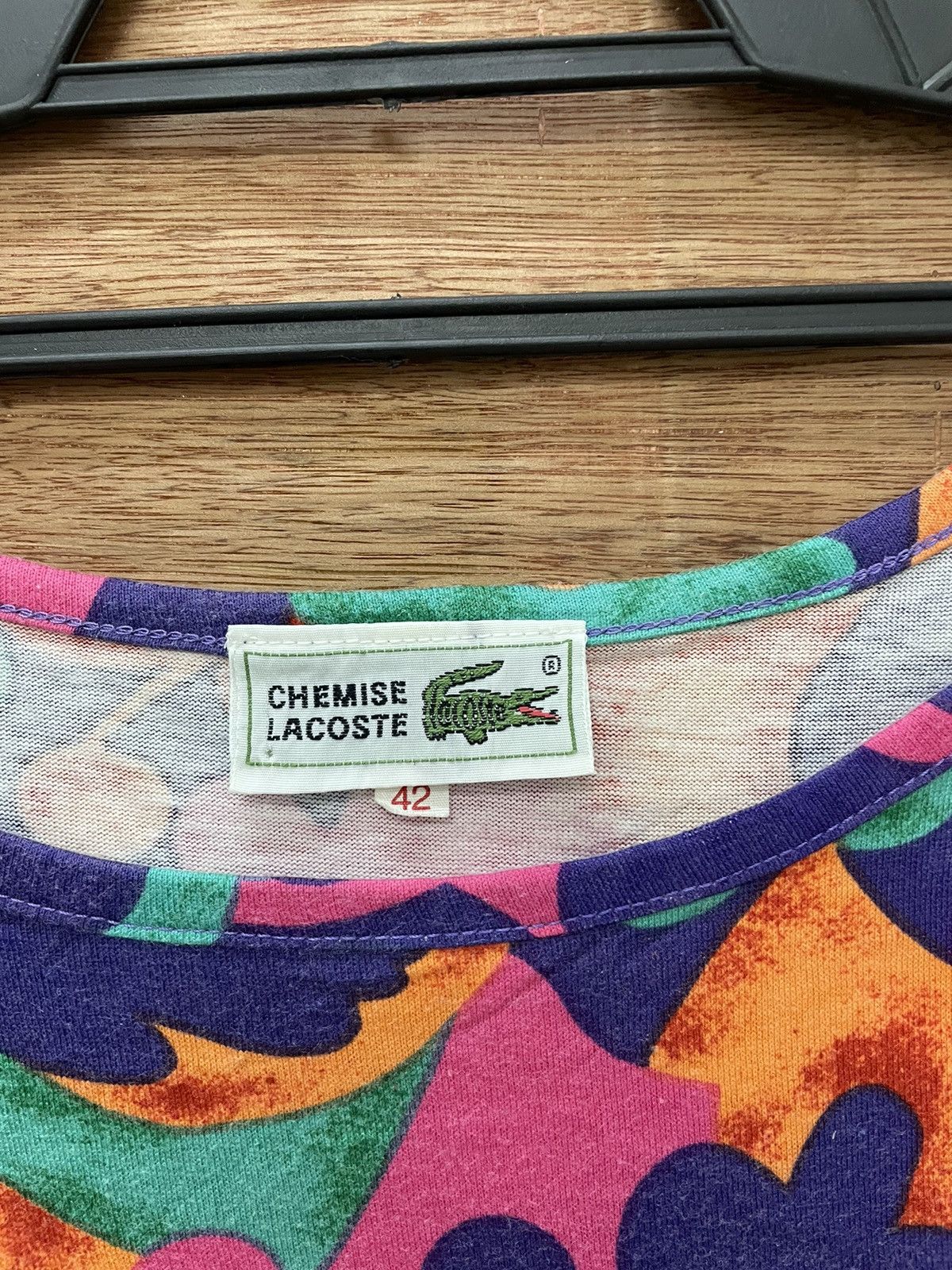 Lacoste × Vintage VINTAGE 90s CHEMISE LACOSTE FLORAL DRESS Size M / US 6-8 / IT 42-44 - 4 Thumbnail