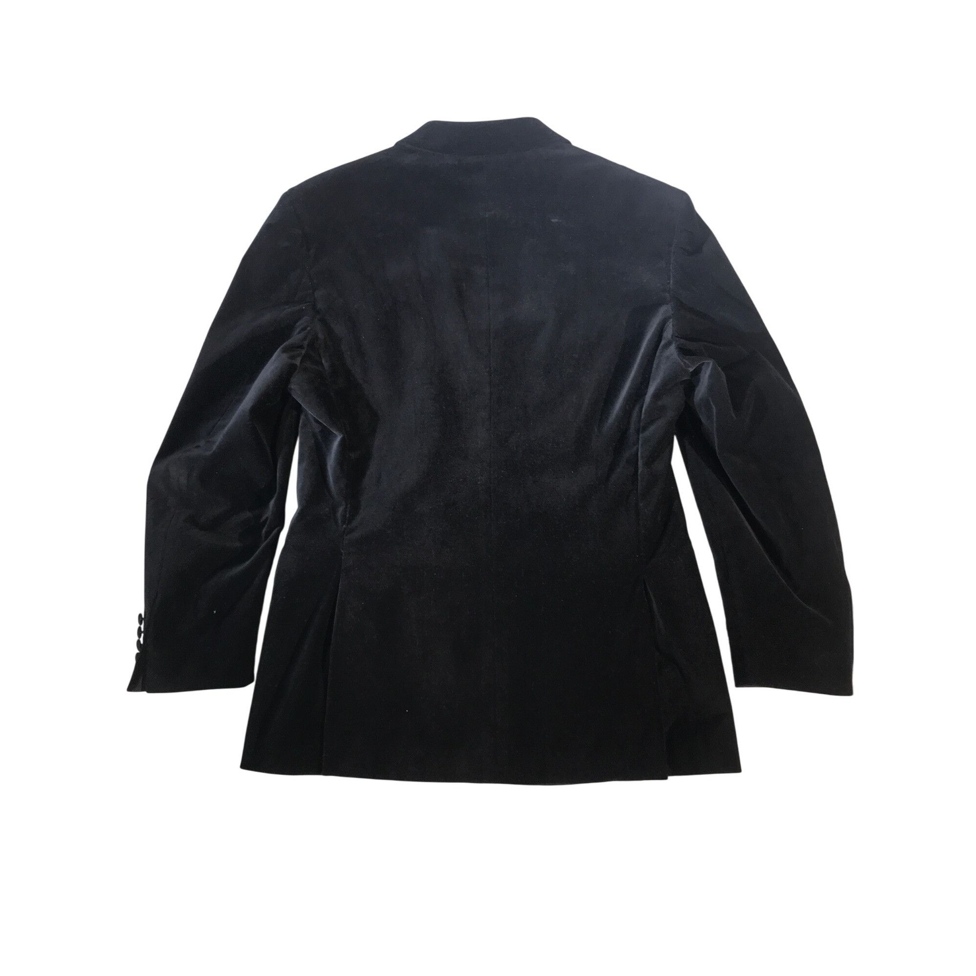 Vintage Itali Uomo Men's Black Velvet Button Up Tuxedo Dress Blazer Size US XS / EU 42 / 0 - 2 Thumbnail
